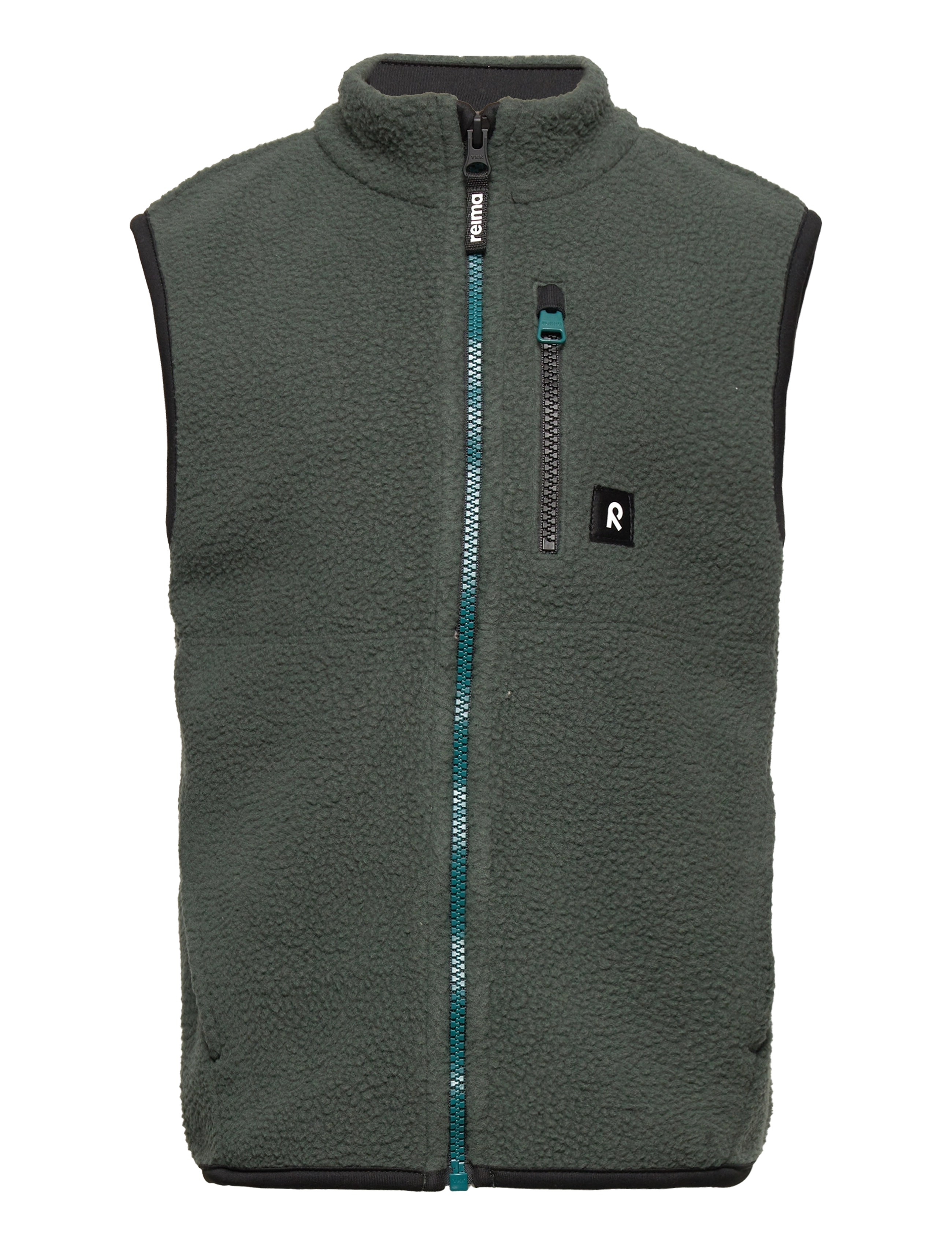Fleece vest, Turkis - THYME GREEN
