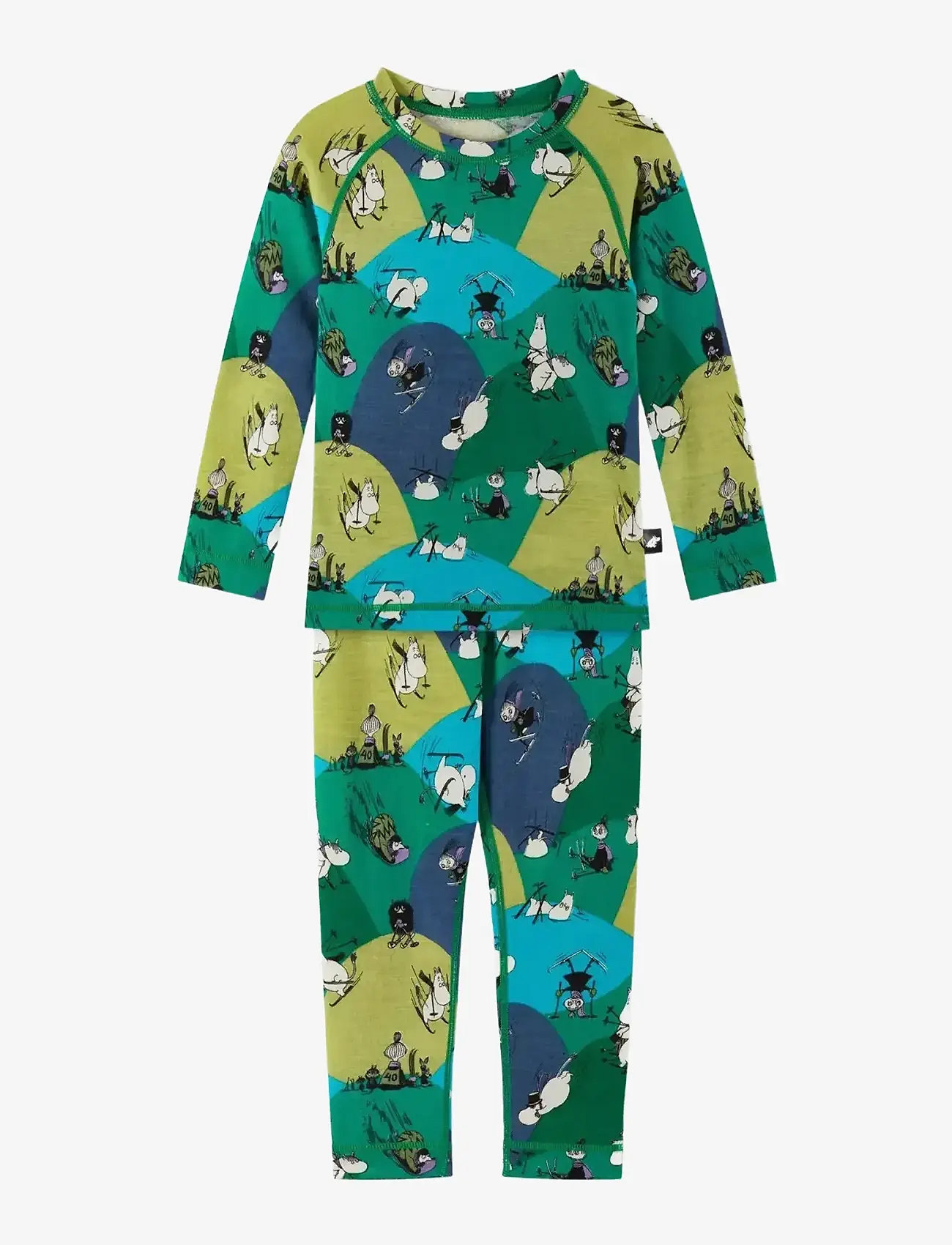 Reima - Thermal set, Moomin Trivsam - alusriided beebidele - enchanted green - 0