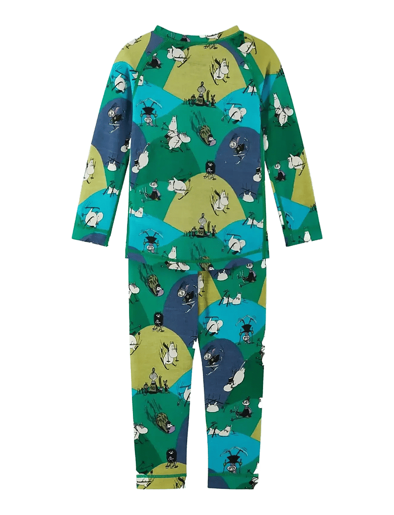 Reima - Thermal set, Moomin Trivsam - alusriided beebidele - enchanted green - 1