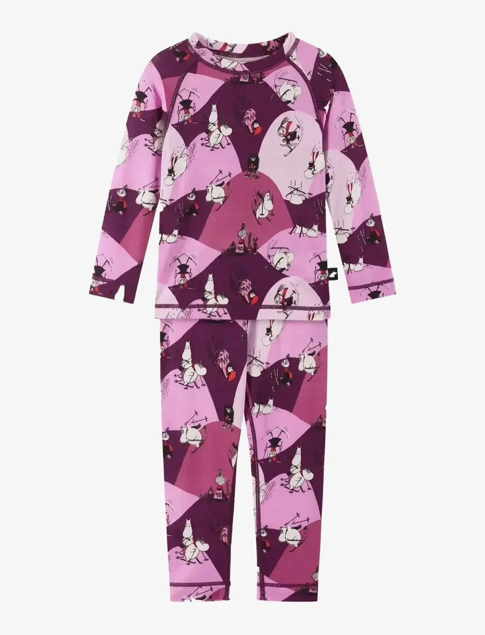 Reima - Thermal set, Moomin Trivsam - base layer baby - rose pink - 0