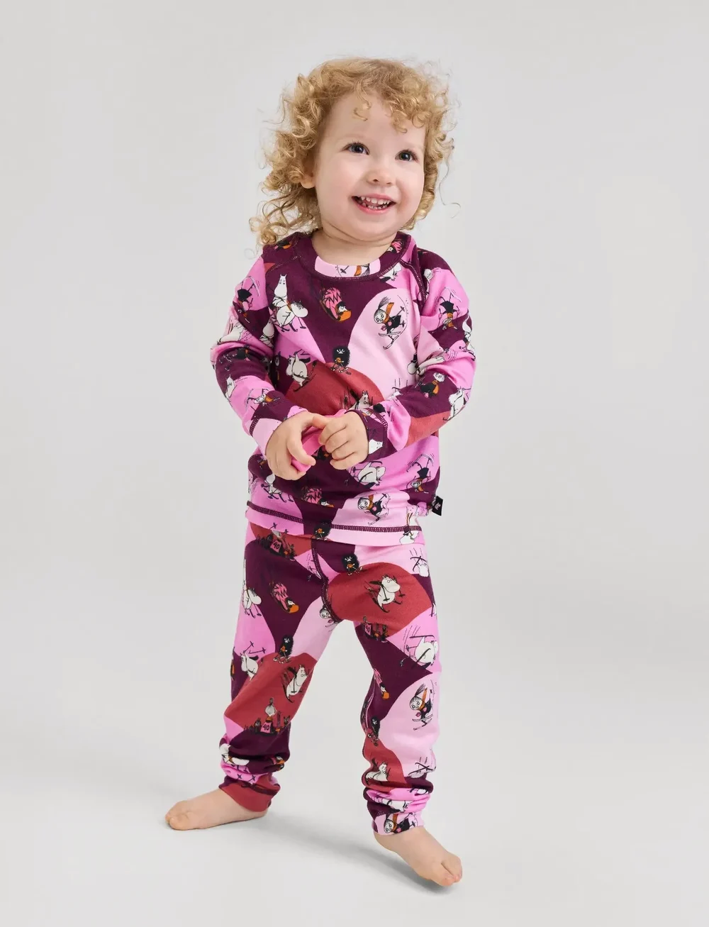 Reima - Thermal set, Moomin Trivsam - base layer baby - rose pink - 4