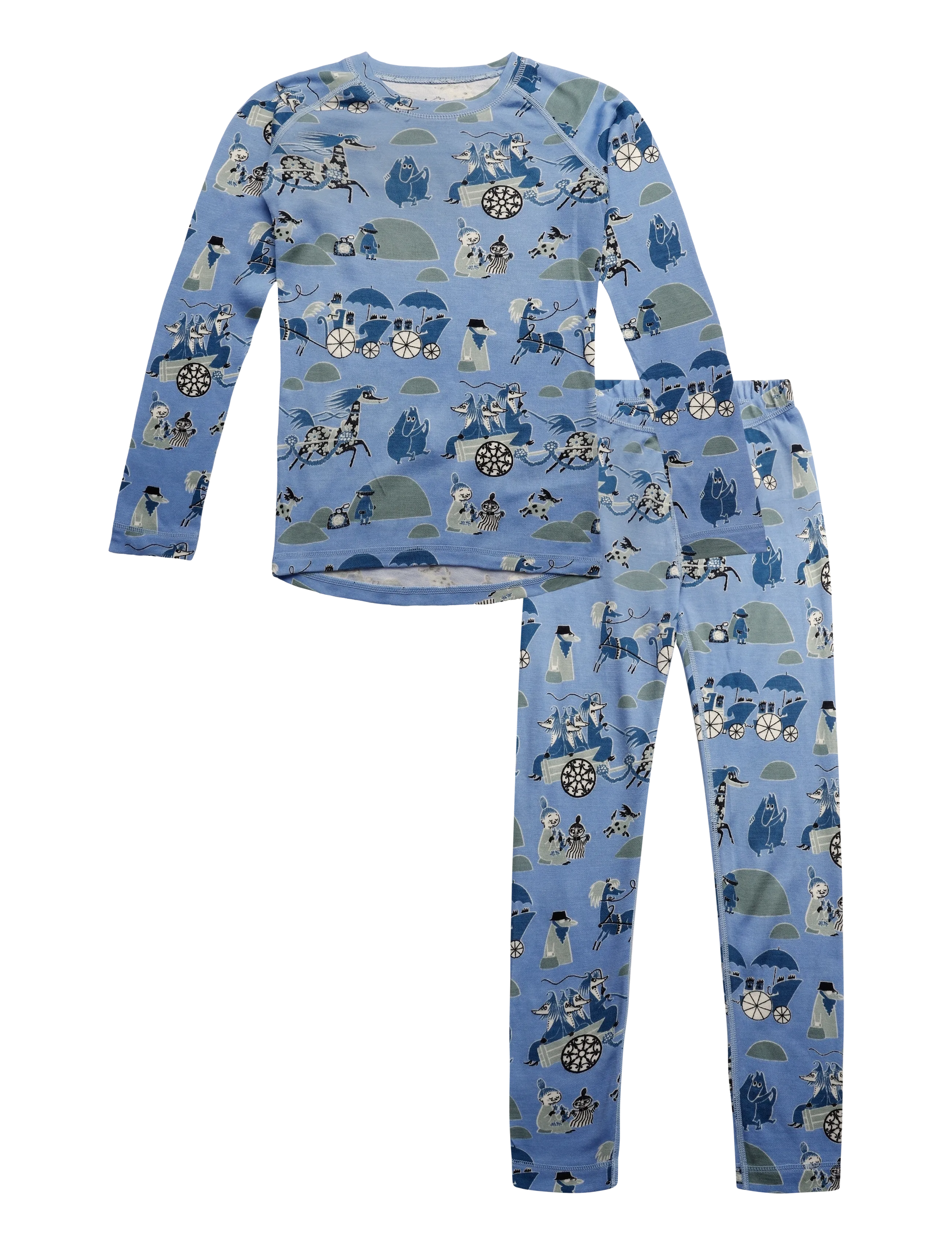 Reima Thermal base layer set, Moomin Trivsam - Outerwear - AIRY BLUE / blue