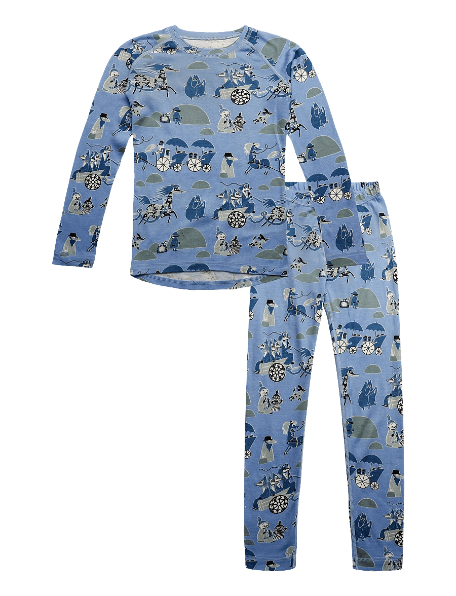 Reima - Thermal base layer set, Moomin Trivsam - base layer baby - airy blue - 0