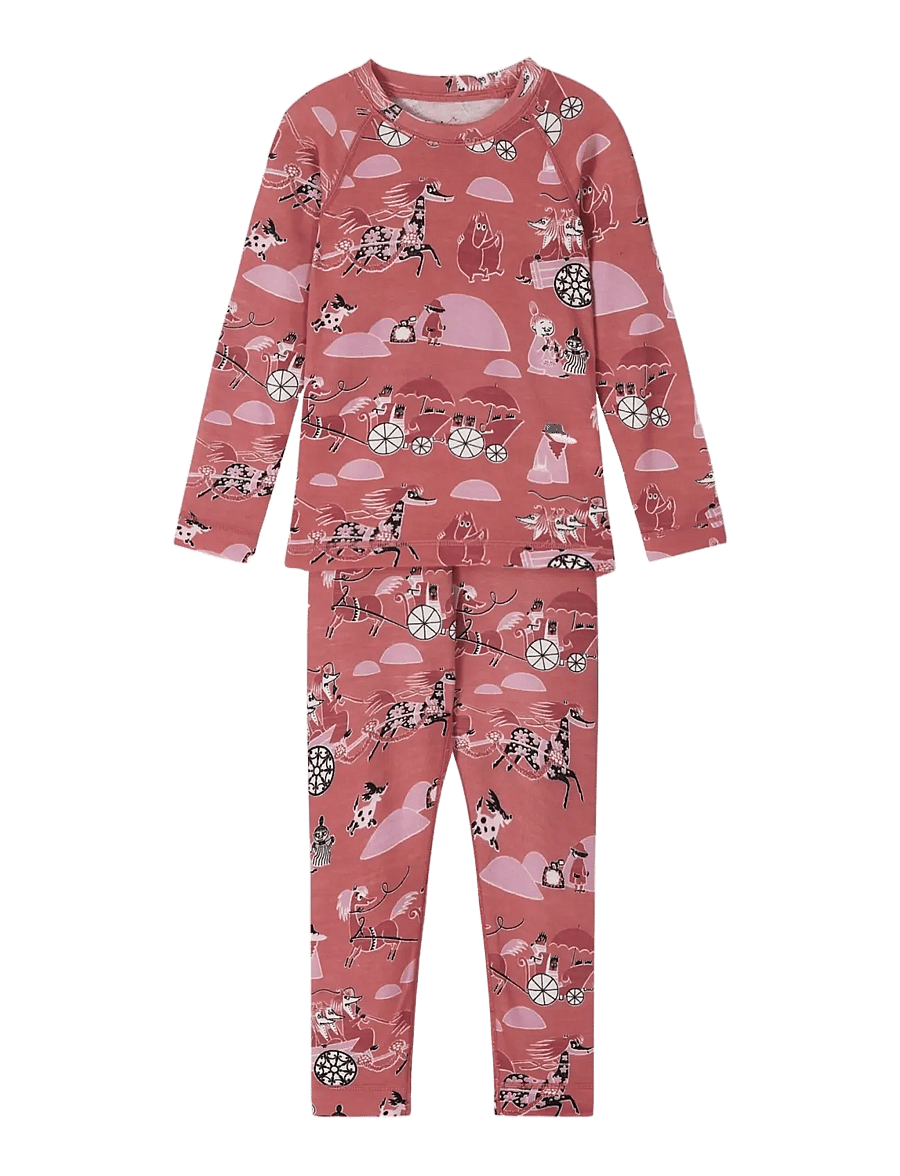 Reima - Thermal base layer set, Moomin Trivsam - base layer baby - rose blush - 1