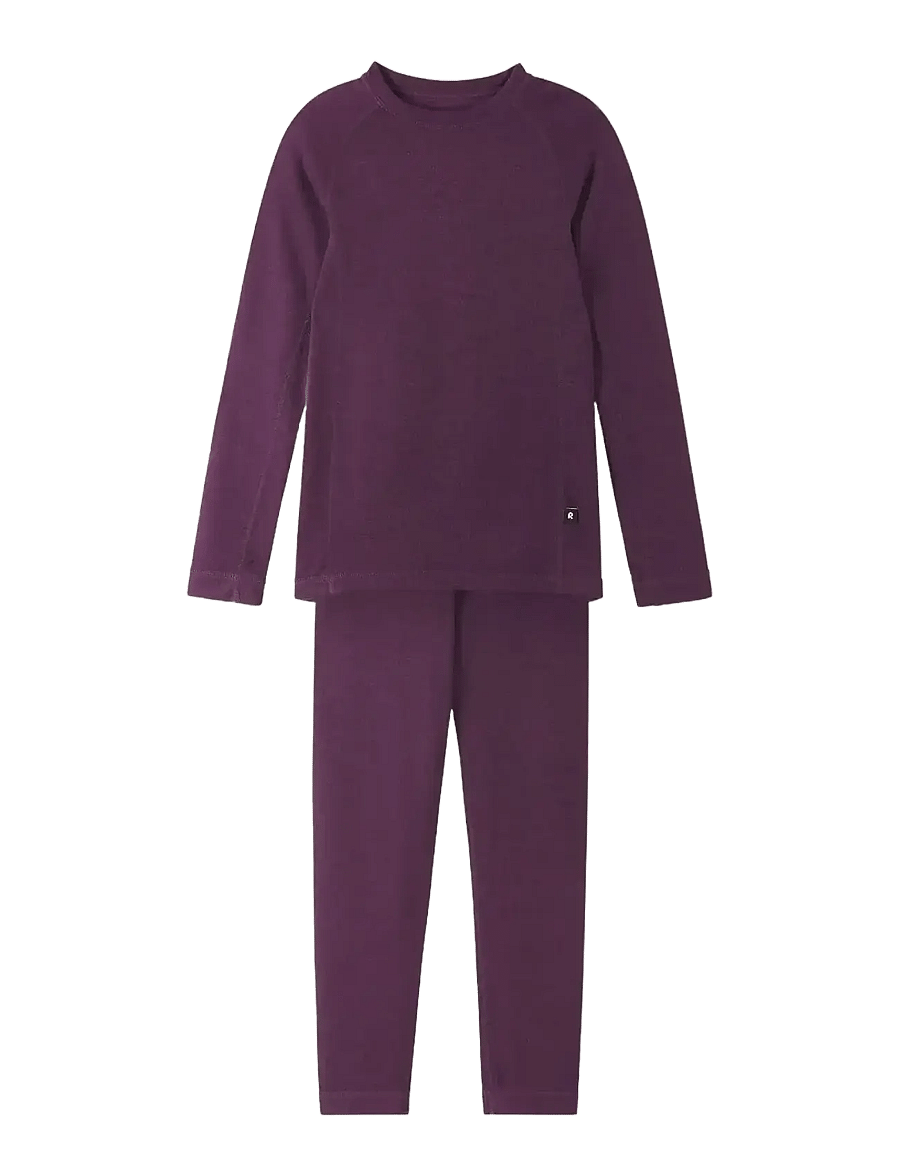 Reima - Wool base layer set, Taitoa - underställ baby - deep purple - 0