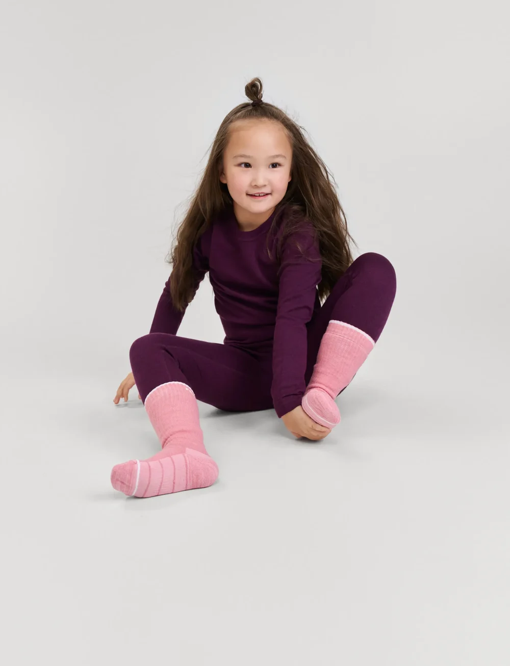 Reima - Wool base layer set, Taitoa - underställ baby - deep purple - 4