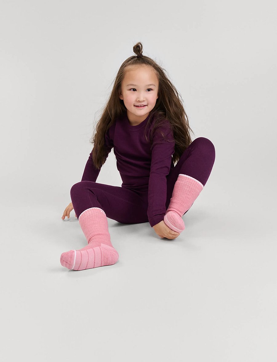 Reima - Wool base layer set, Taitoa - underställ baby - deep purple - 4