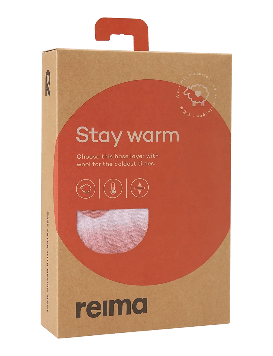Reima - Wool base layer set, Taitoa - termosæt - grey pink - 5