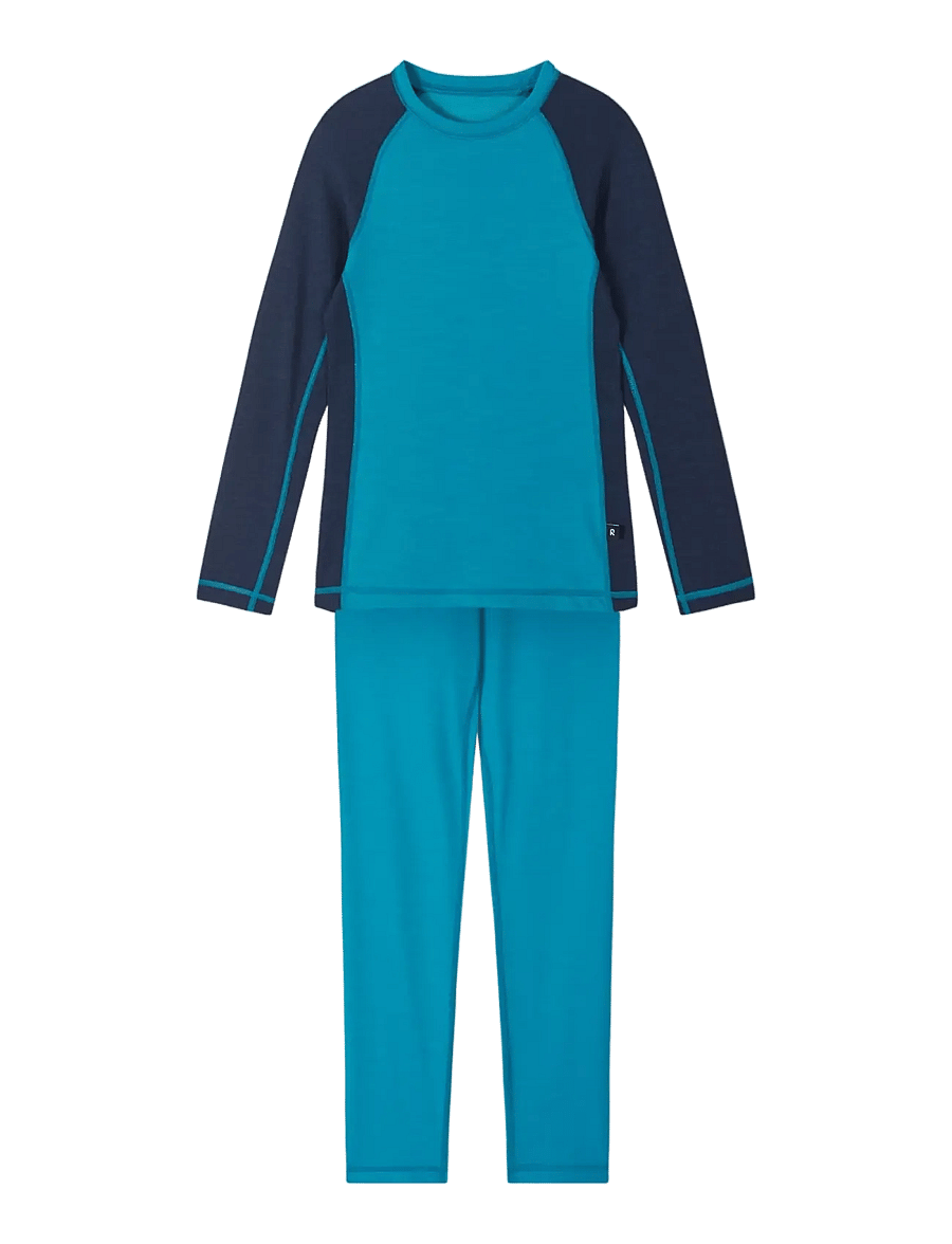 Reima - Wool base layer set, Taitoa - underställ baby - aquatiblue - 1