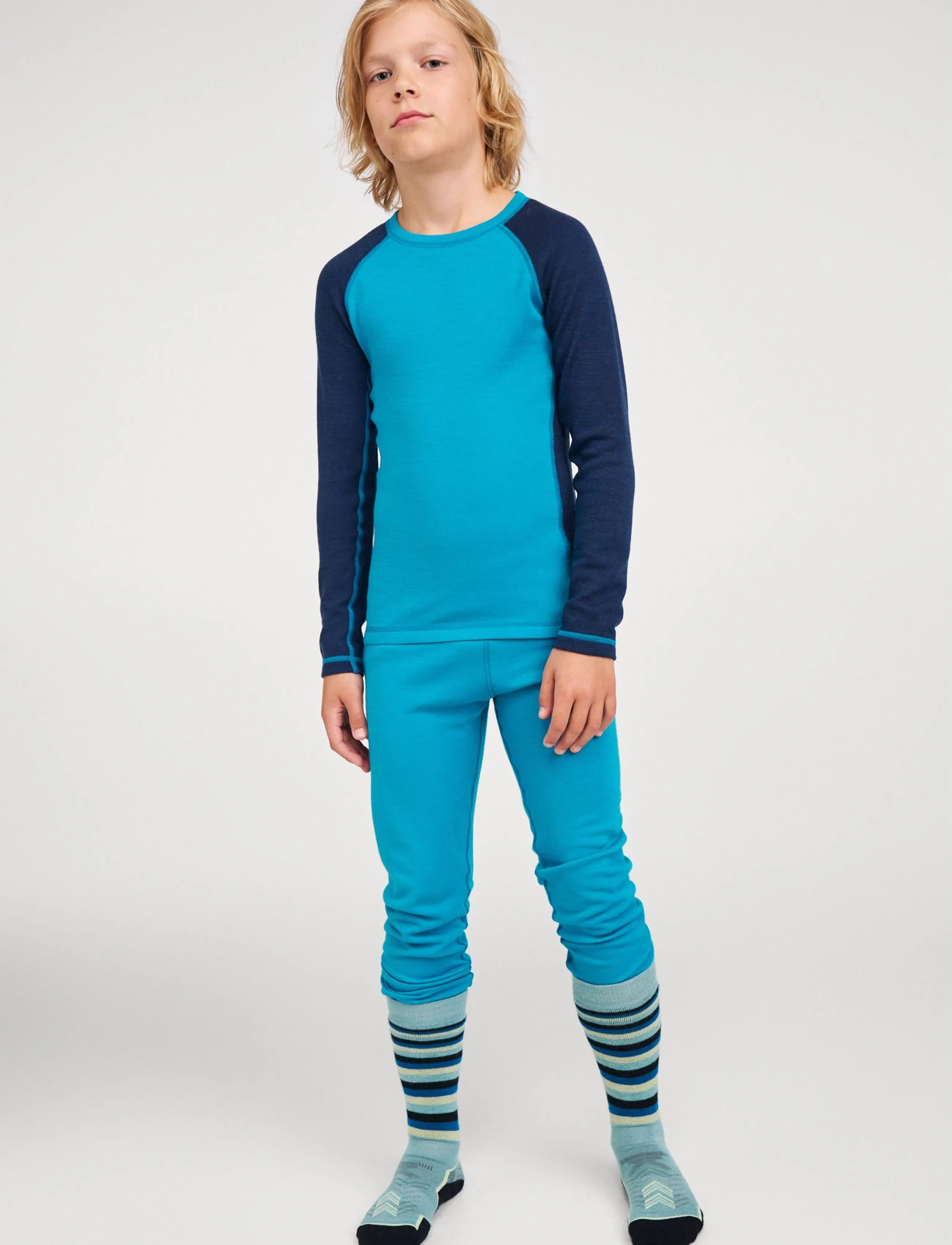 Reima Wool base layer set, Taitoa - Reima - AQUATIBLUE / blue