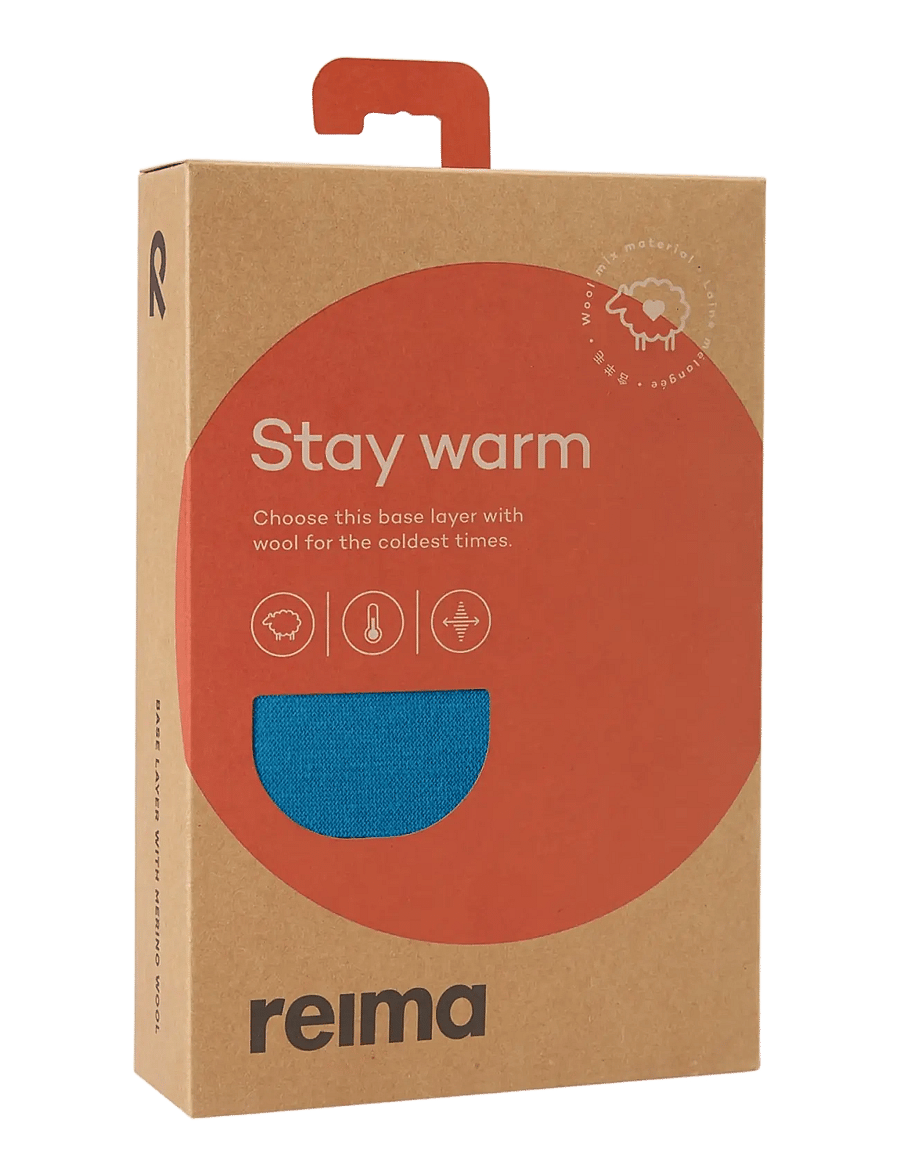 Reima - Wool base layer set, Taitoa - underställ baby - aquatiblue - 3