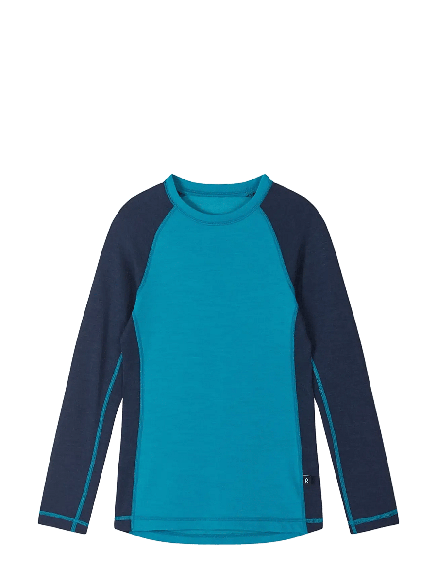 Reima - Wool base layer set, Taitoa - underställ baby - aquatiblue - 4