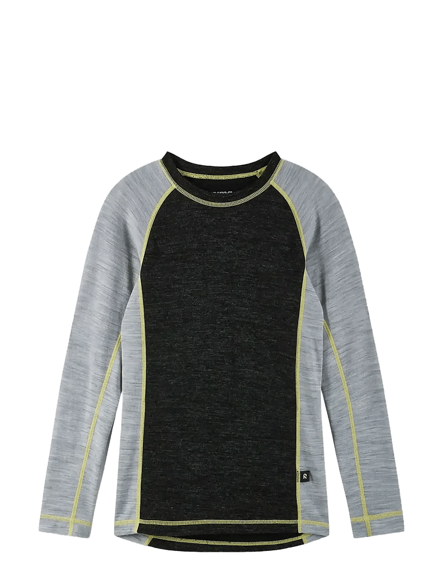 Reima - Wool base layer set, Taitoa - base layer baby - black melange - 2