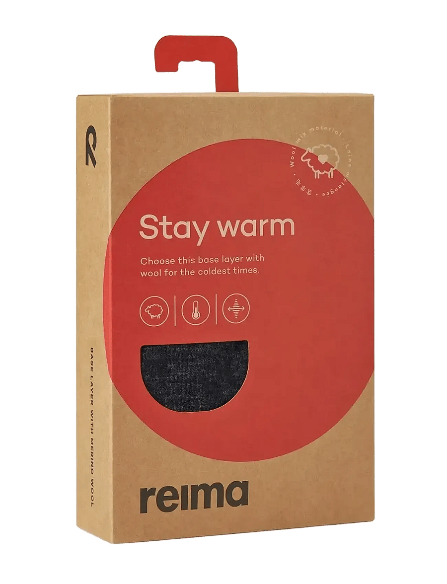 Reima - Wool base layer set, Taitoa - base layer baby - black melange - 4