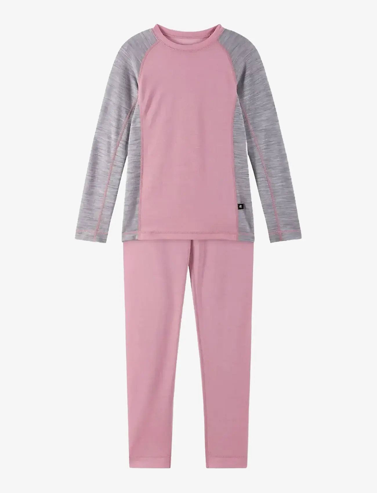 Reima - Wool base layer set, Taitoa - overtøj - grey pink - 0
