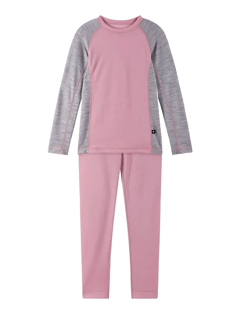 Reima - Wool base layer set, Taitoa - alusriided beebidele - grey pink - 0