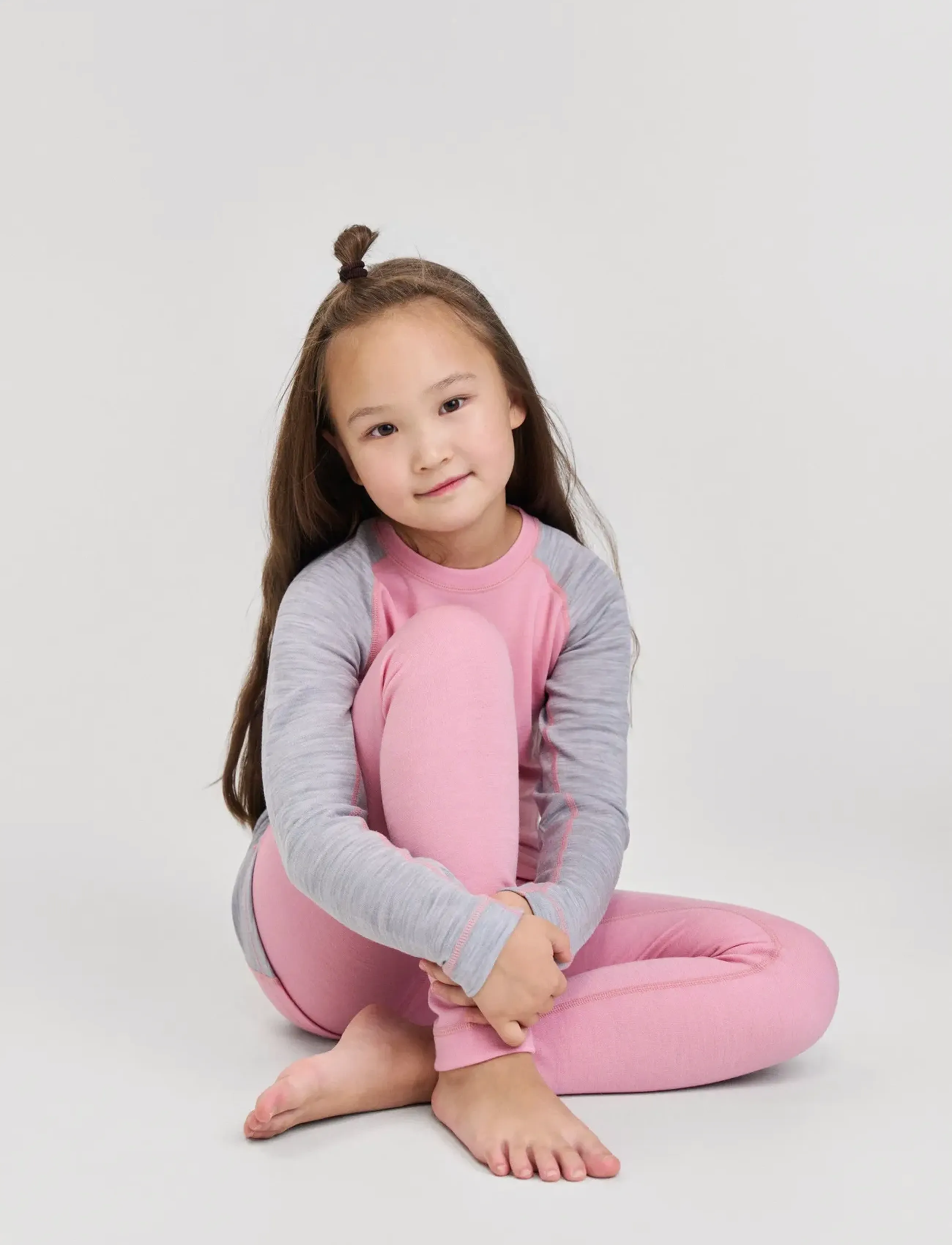 Reima - Wool base layer set, Taitoa - outerwear - grey pink - 5