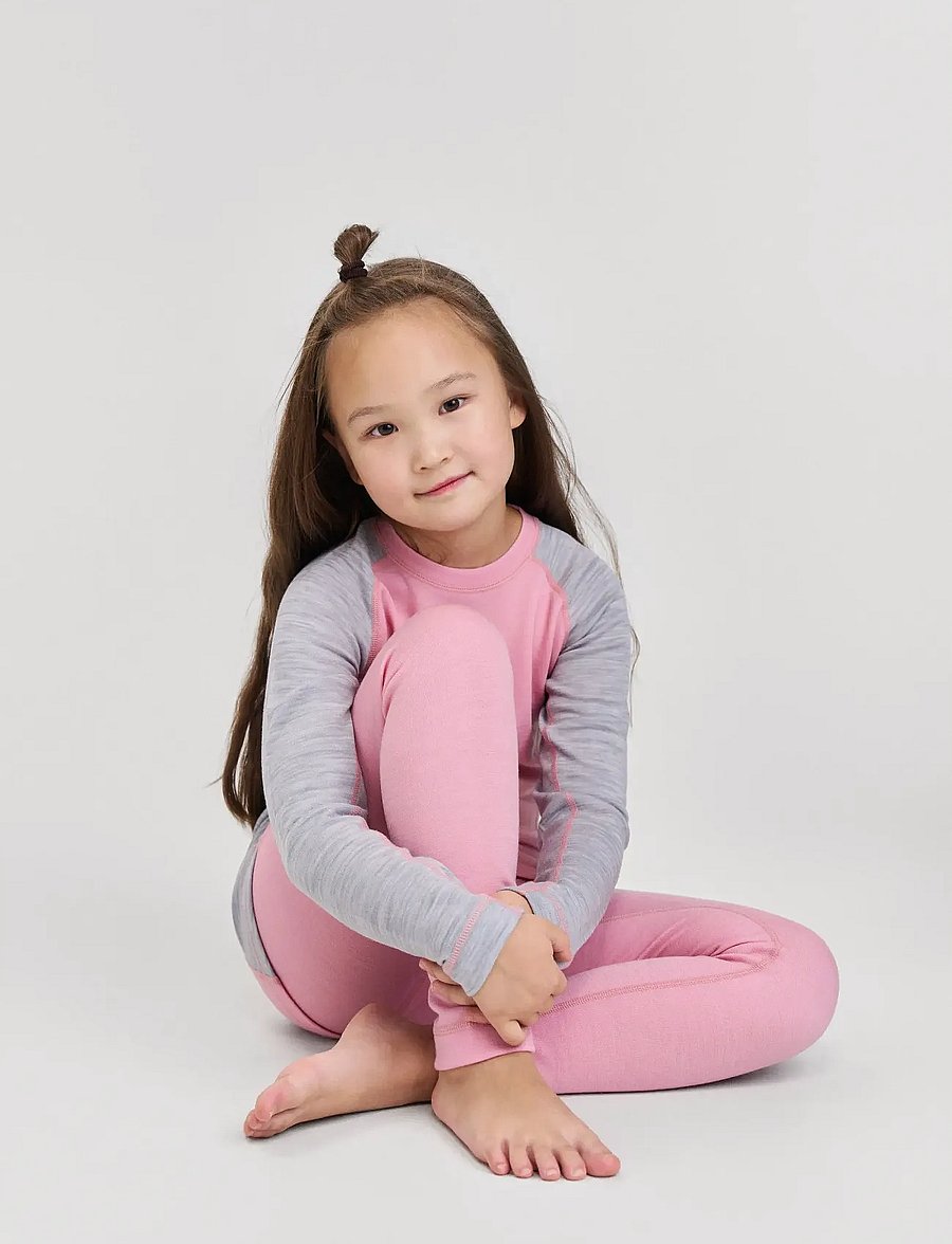 Reima - Wool base layer set, Taitoa - termosæt - grey pink - 5