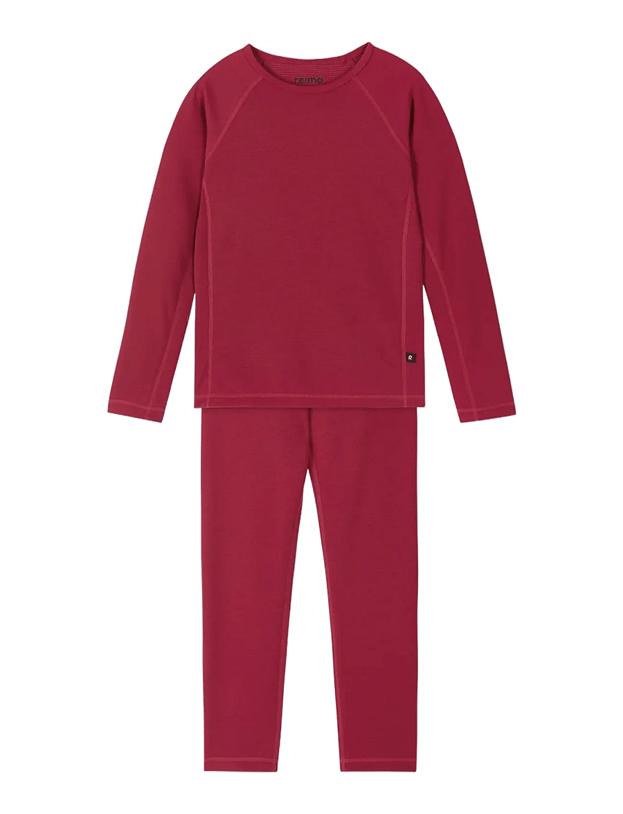 Reima - Thermal base layer set, Lani - underställsset - cranberry - 1