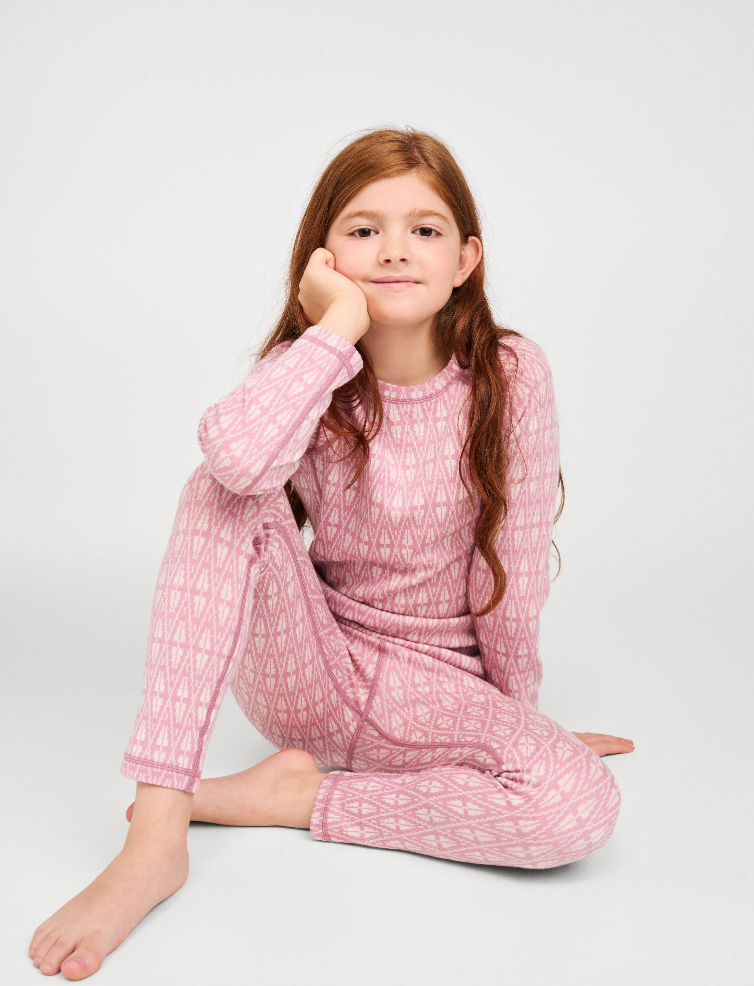 Reima - Wool base layer set, Taival - termosæt - grey pink - 5