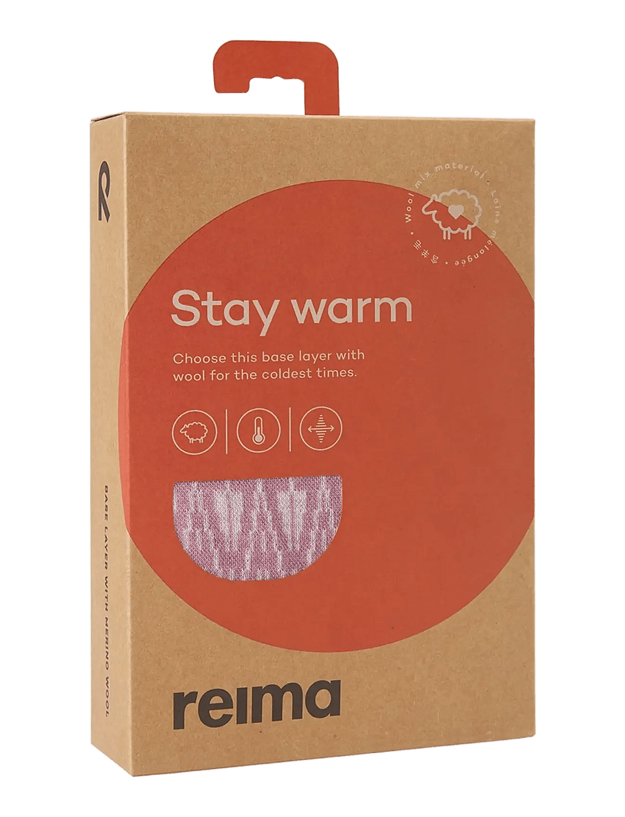 Reima - Wool base layer set, Taival - termosæt - grey pink - 2