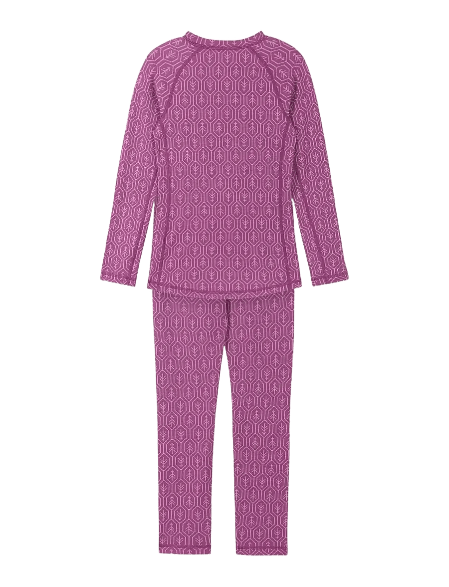 Reima - Wool base layer set, Taival - funktionsunterwäsche - sets - red violet - 1