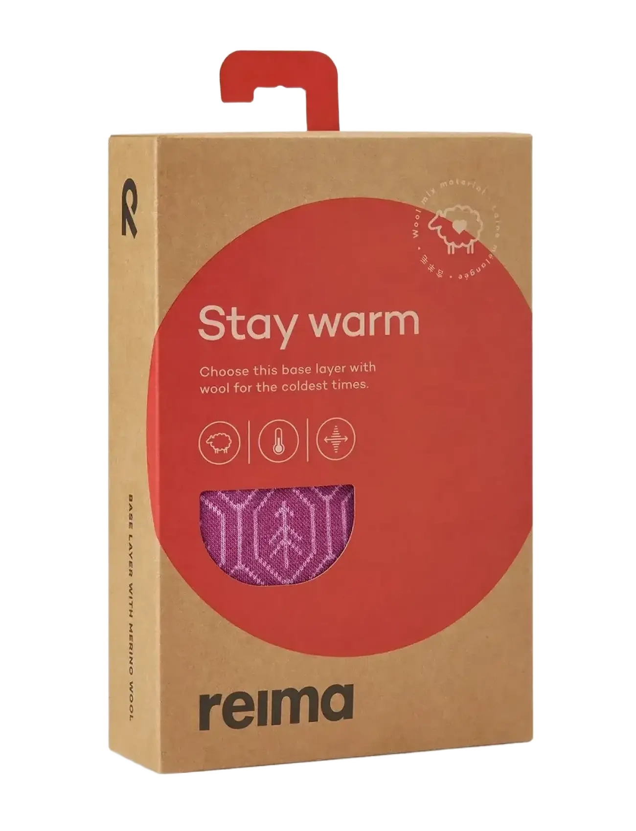 Reima - Wool base layer set, Taival - overtøj - red violet - 4