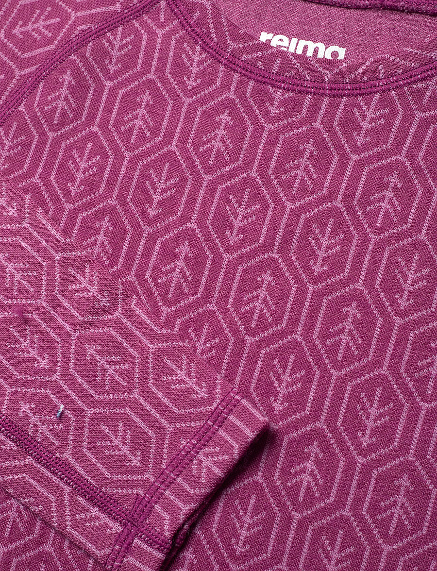 Reima - Wool base layer set, Taival - funktionsunterwäsche - sets - red violet - 5