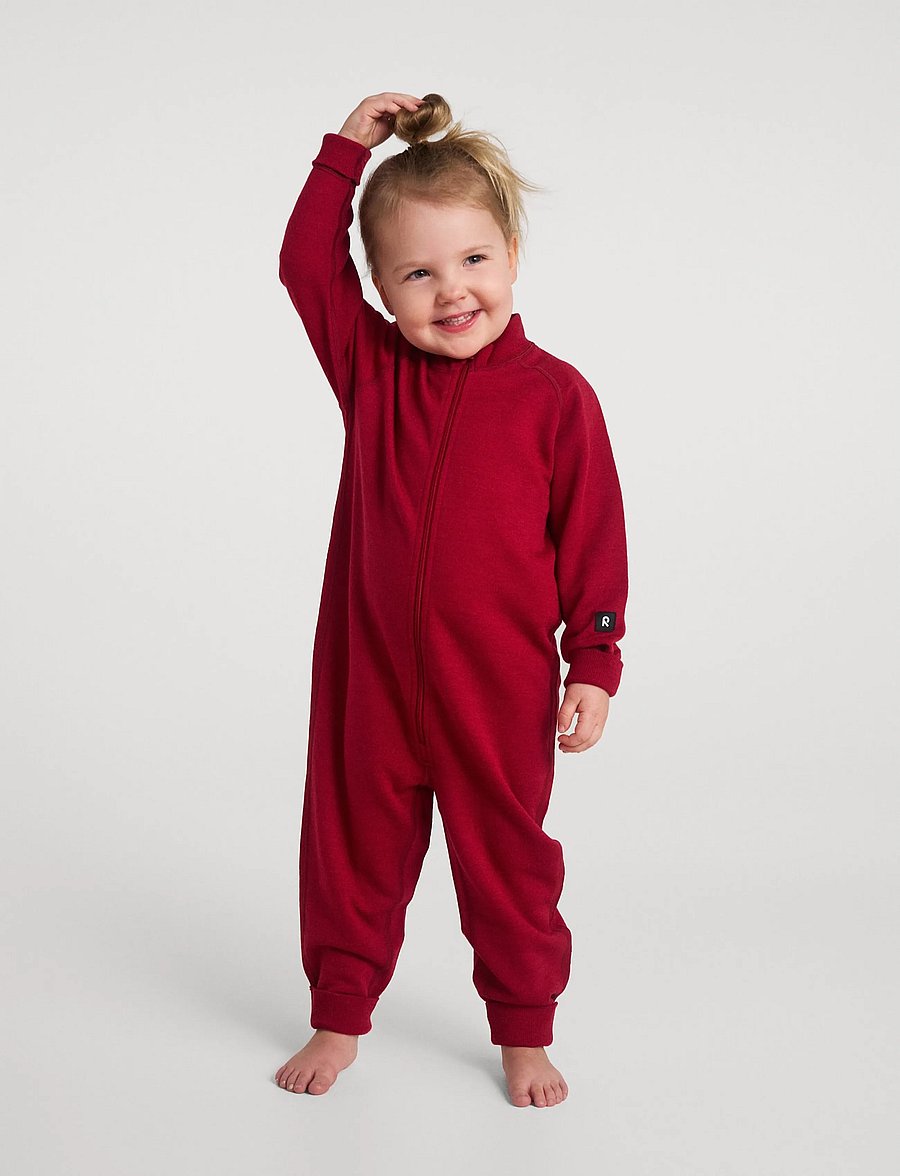 Reima - Wool overall, Parvin - funkionsunterwäsche - baby - cranberry - 0