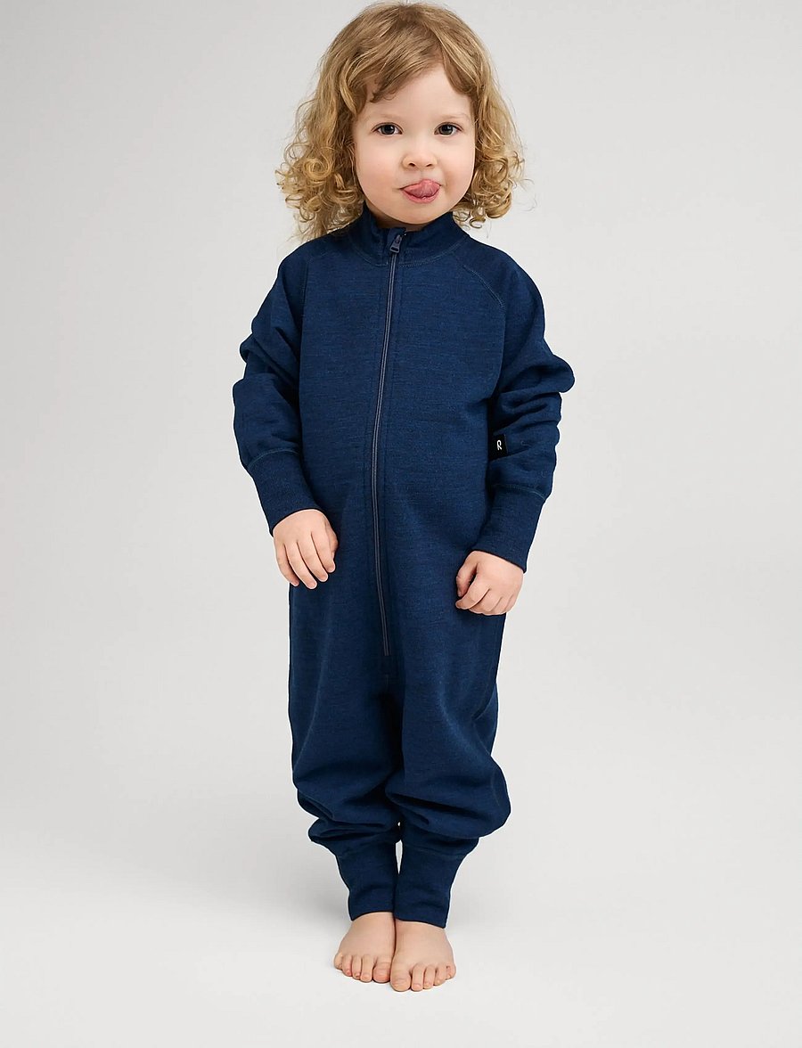 Reima - Wool overall, Parvin - underställ baby - navy - 0