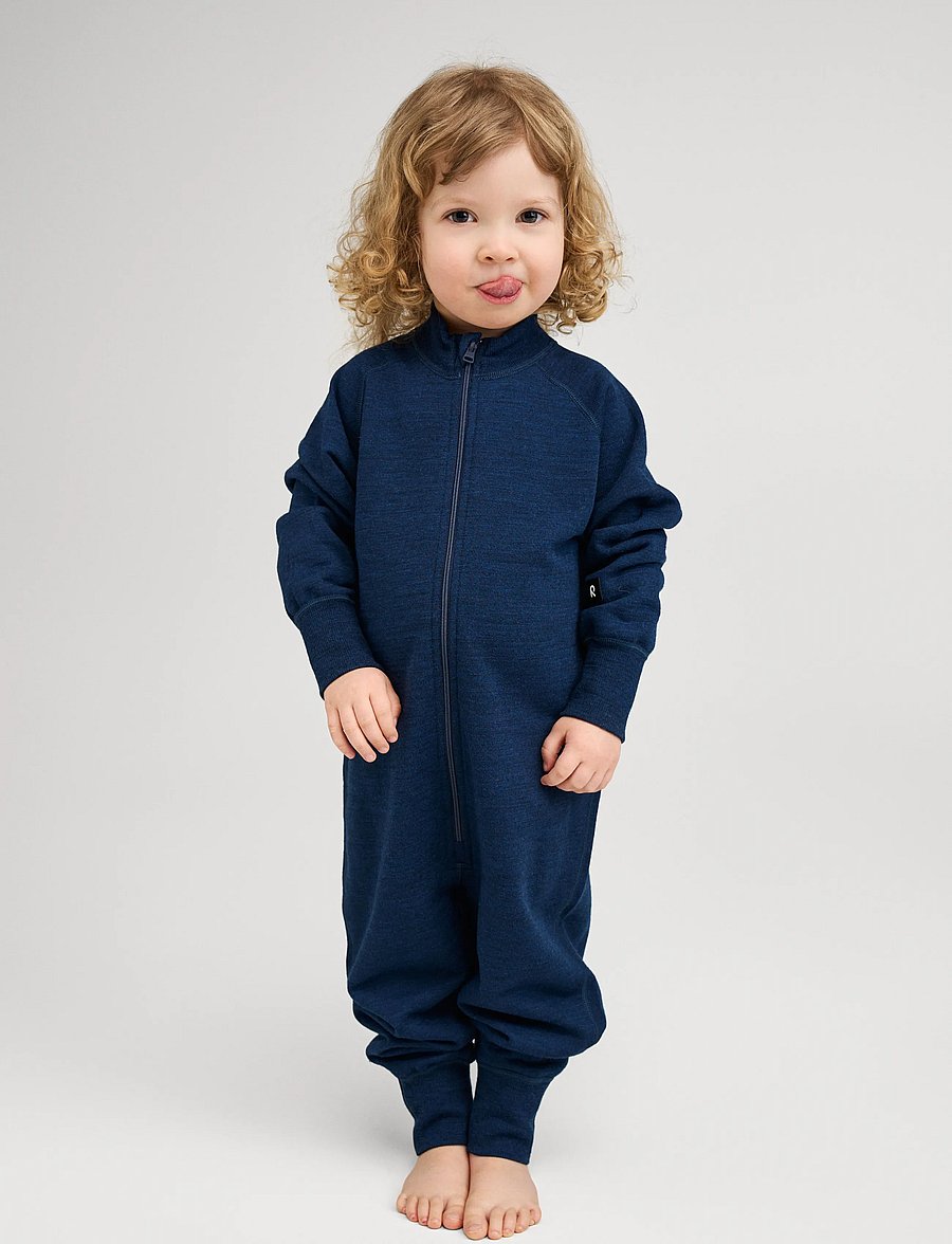 Reima - Wool overall, Parvin - underställ baby - navy - 4