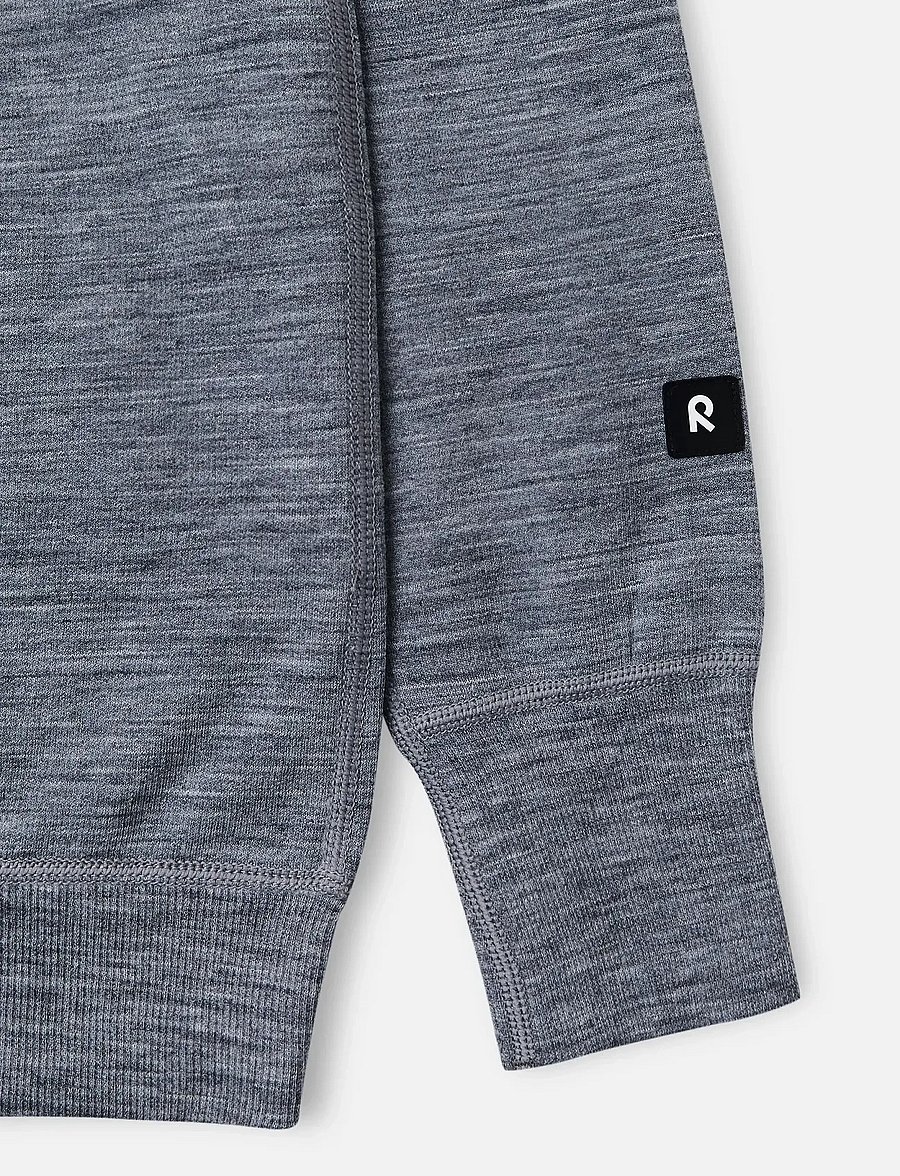 Reima - Wool sweater, Mahin - sweatshirts - melange grey - 4