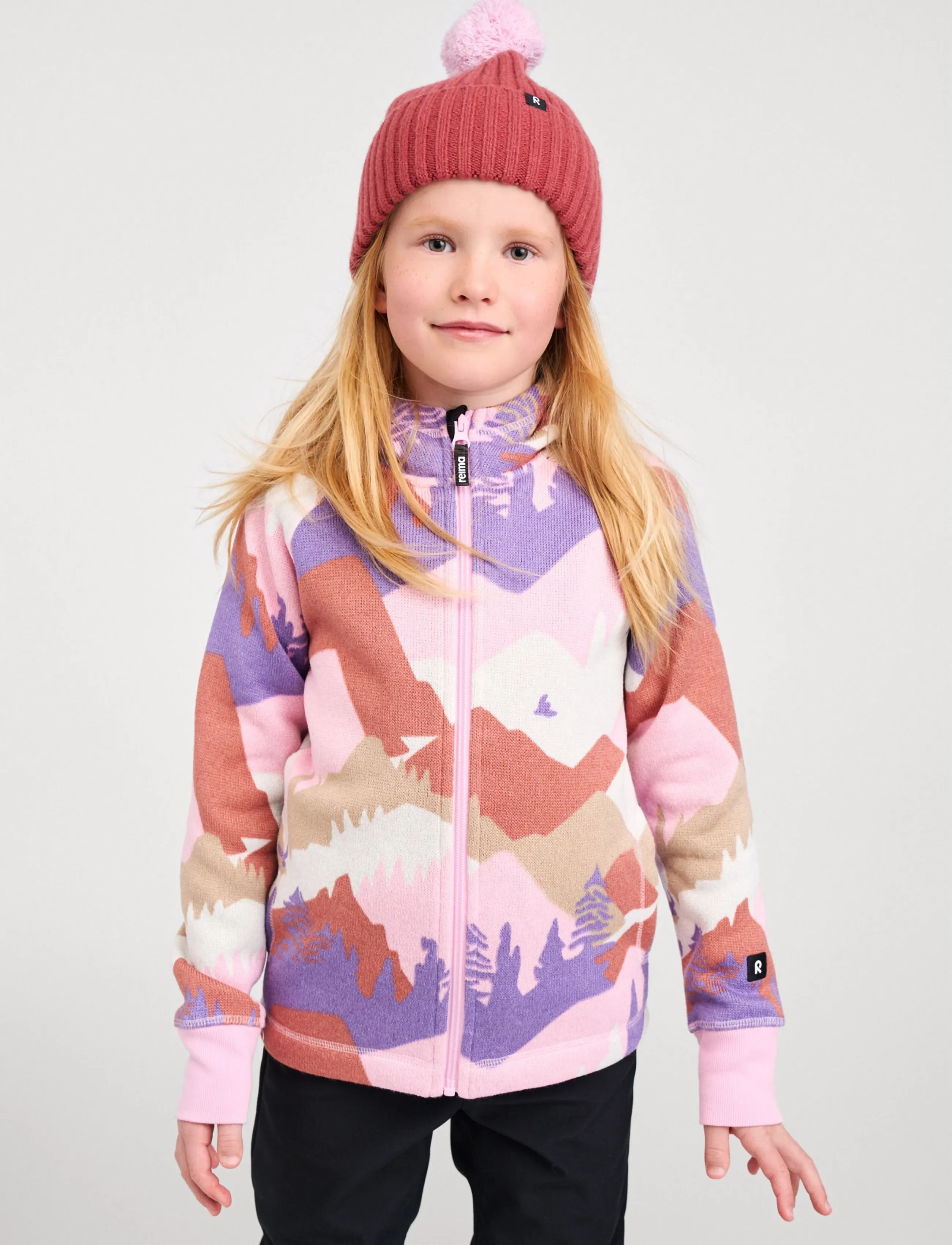Reima Fleece hoodie, Northern - Reima - GREY PINK / pink/rose