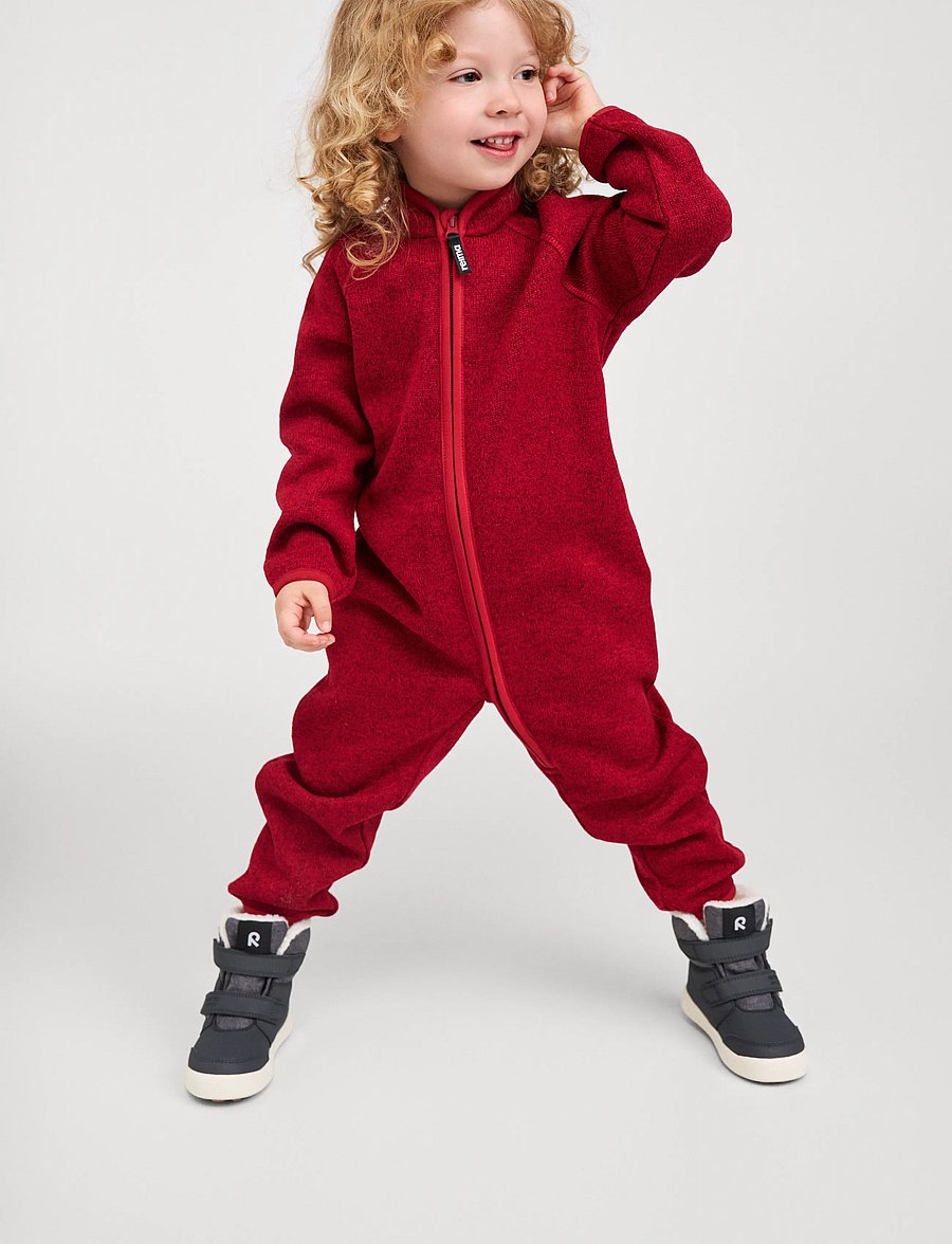 Reima - Fleece overall, Tahti - overalls - cranberry - 3