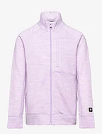 Kids' wool sweat jacket Mahti - LILAC AMETHYST