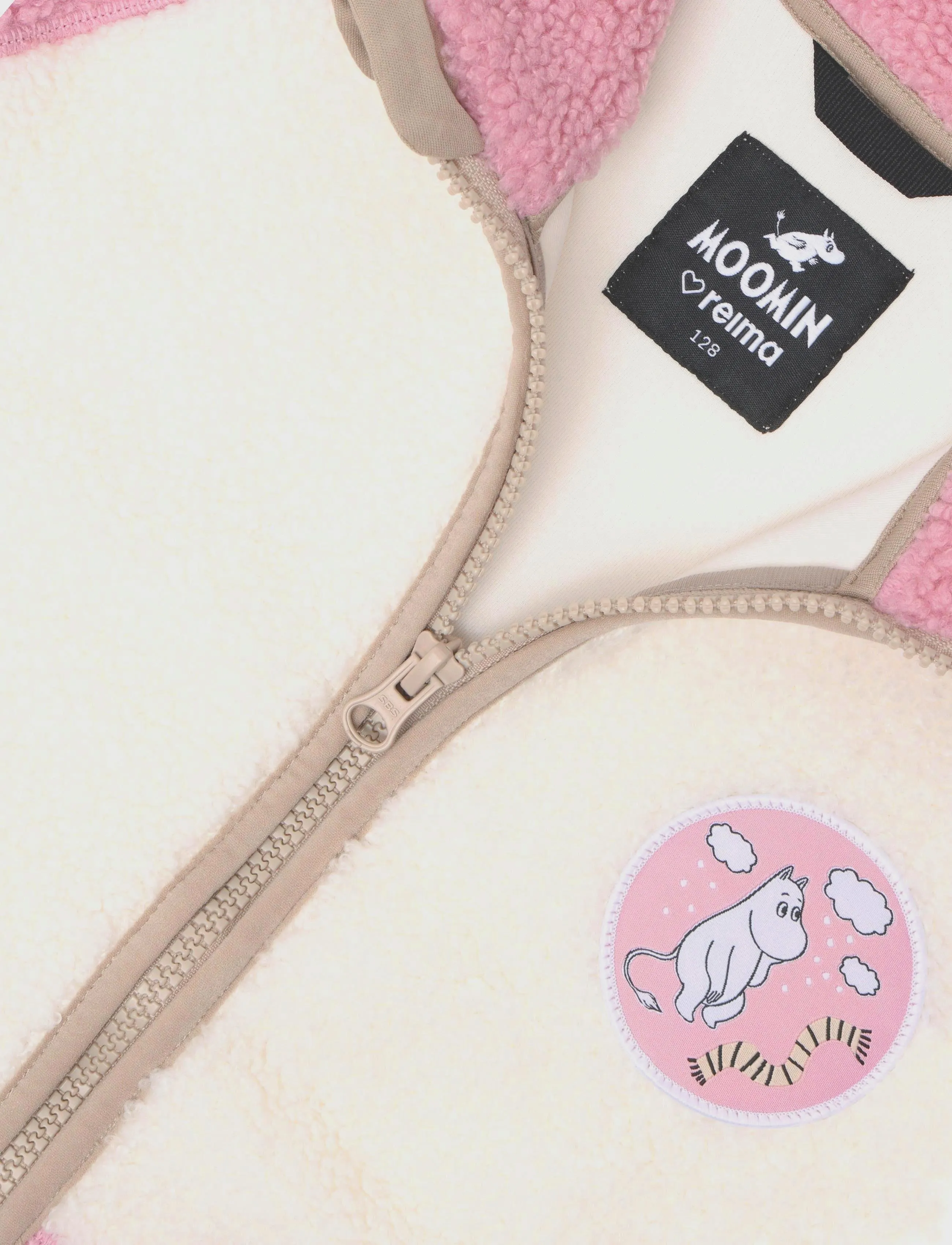 Reima - Fleece sweater, Moomin Kramgo - insulated jackets - grey pink - 3