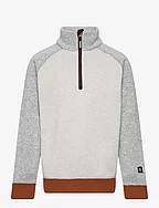 Fleece sweater, Neulus - WHITE MELANGE
