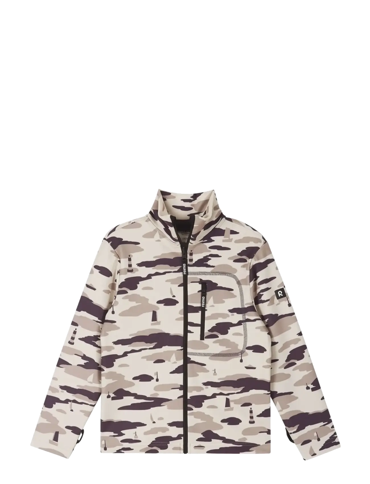 Reima Fleece Sweater, Iisisti, Børn, Mønstret Fleecetrøje, Beige, Str: 134
