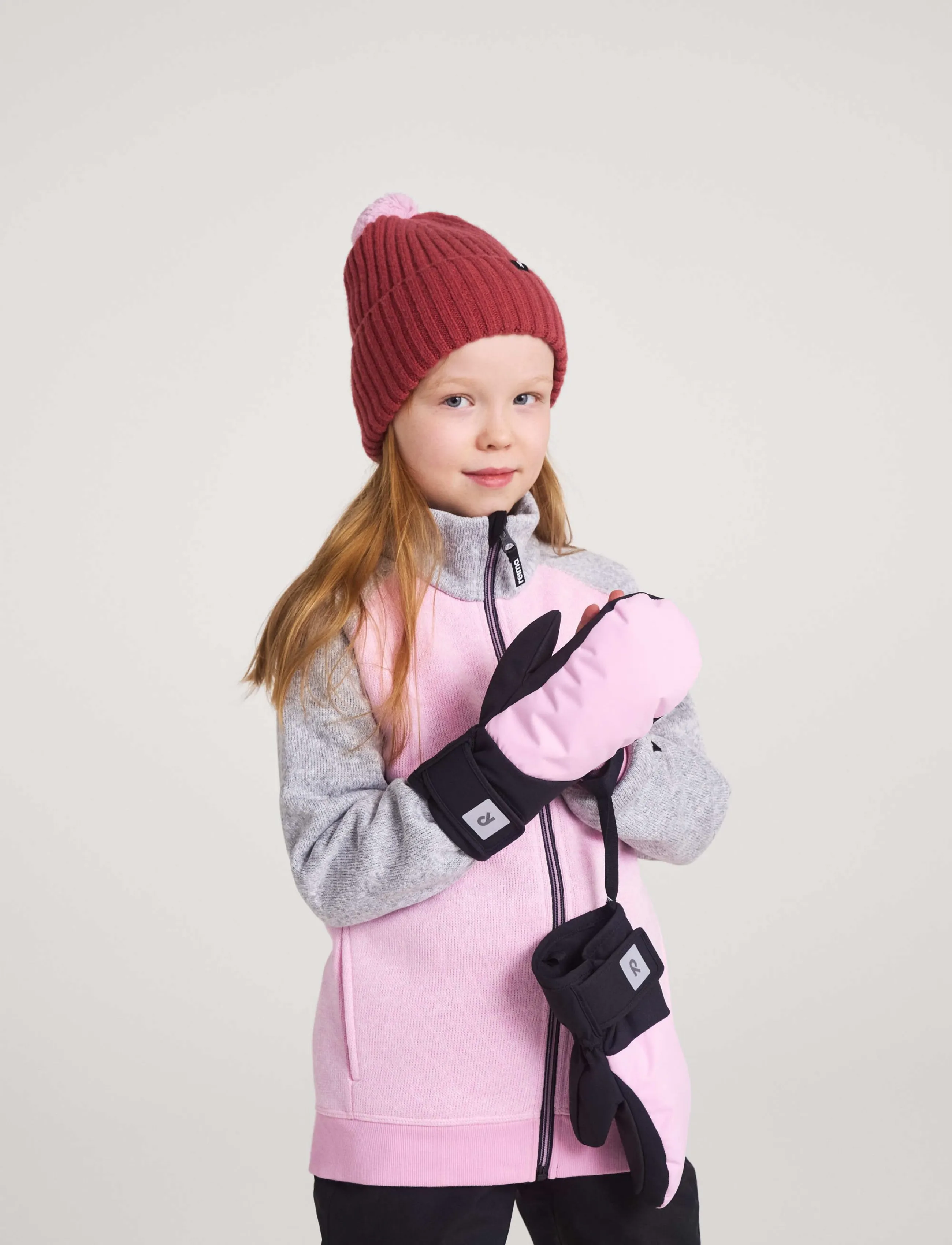 Reima Fleece sweater, Neulomus - Reima - LIGHT HEATHER / pink/rose