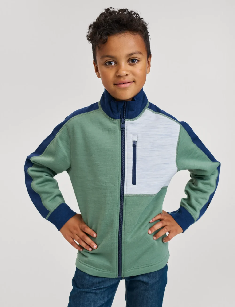 Reima - Wool sweater, Merin - sweatshirts - green clay - 2