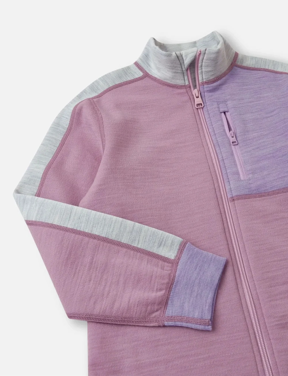 Reima - Wool sweater, Merin - sweatshirts - grey pink - 2