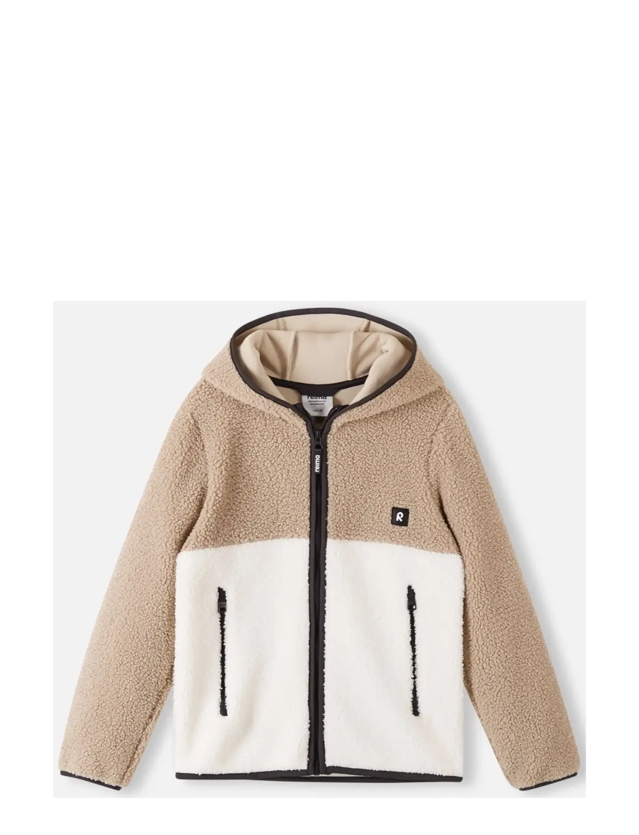 REIMA Fleece Hoodie, Muhkea Beige - 110 - Kinder