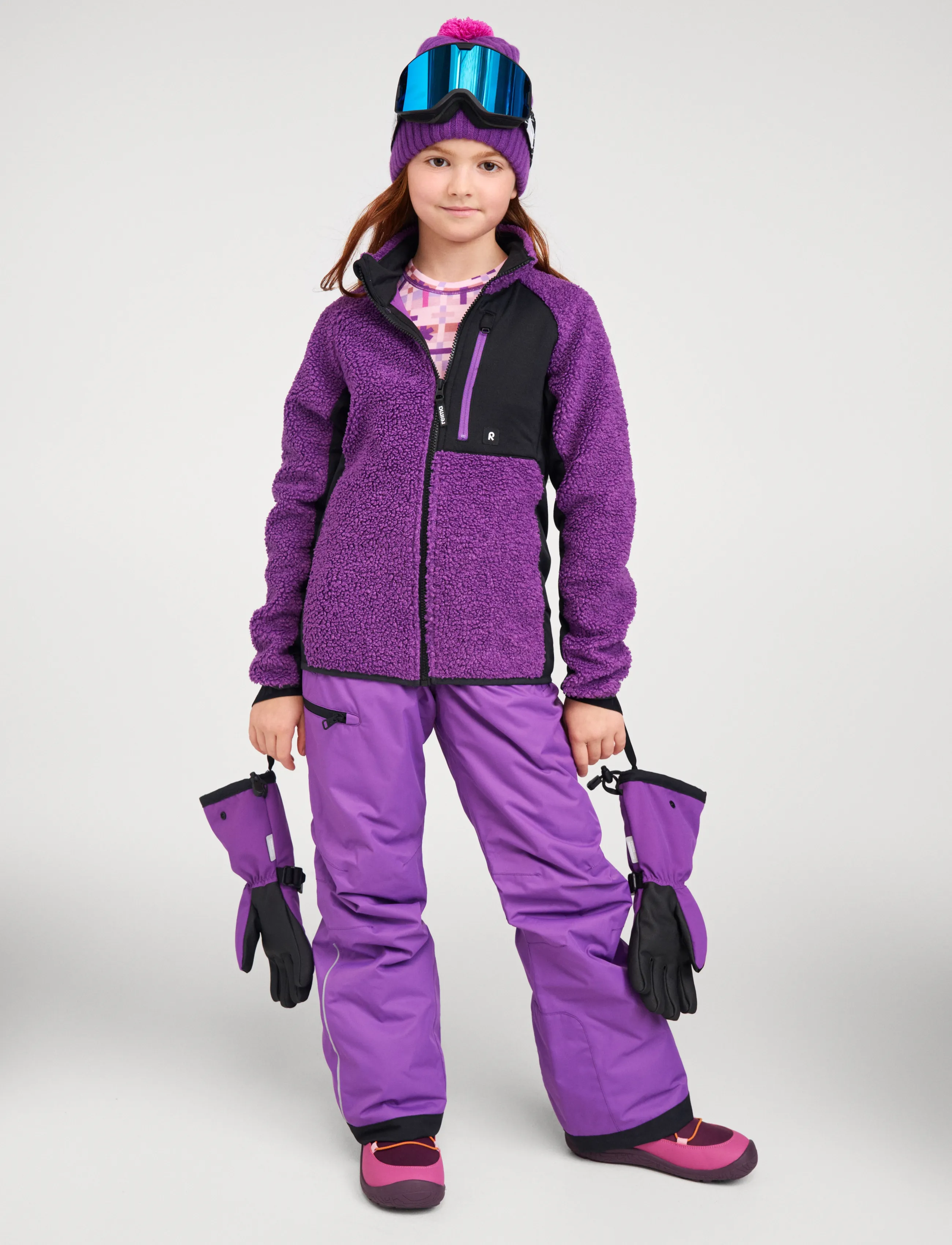 Reima - Fleece sweater, Puhku - isolierte jacken - plum purple - 3