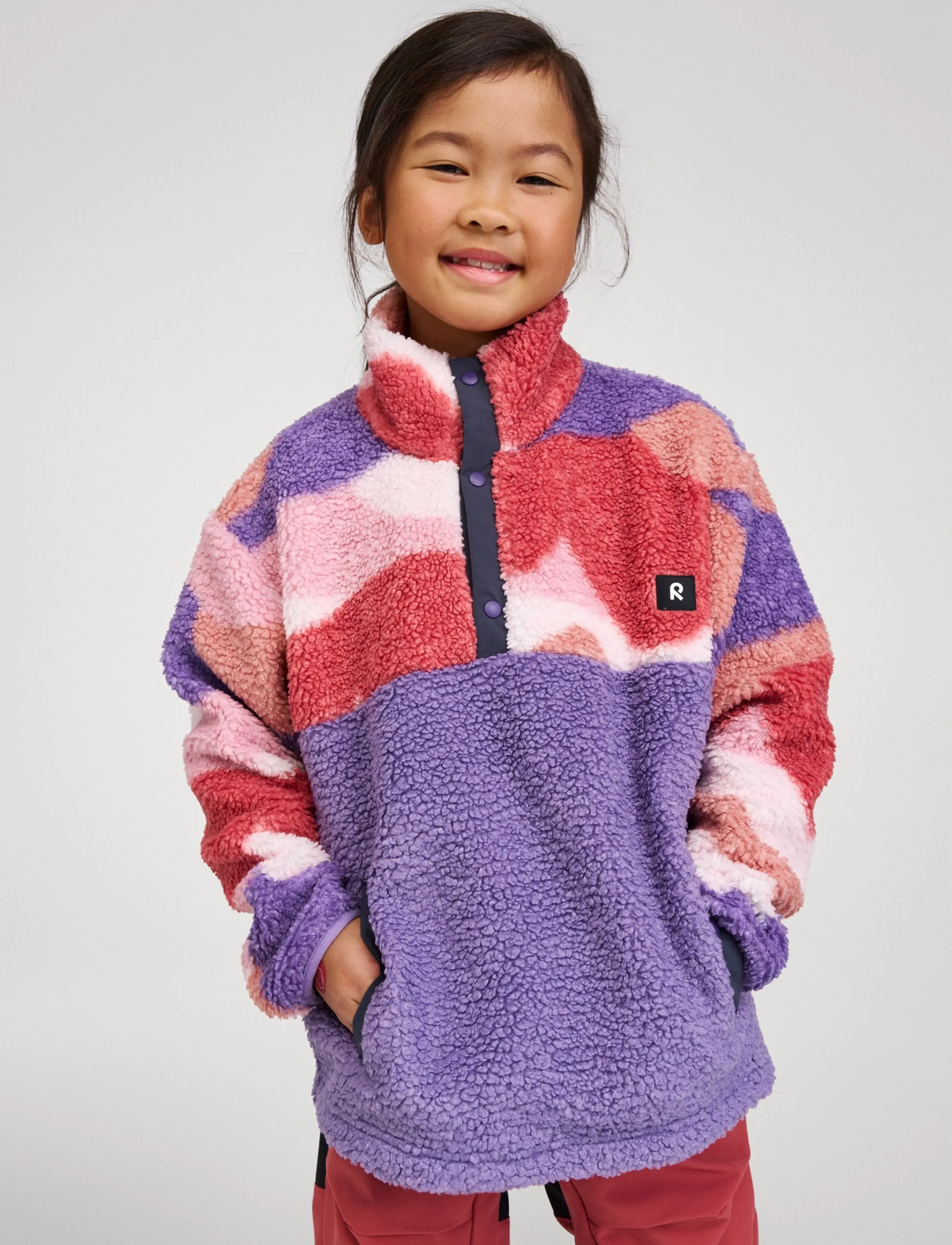 Reima Fleece Sweater, Muhku, 116, Oberbekleidung, Lila - Jackets, Kinder