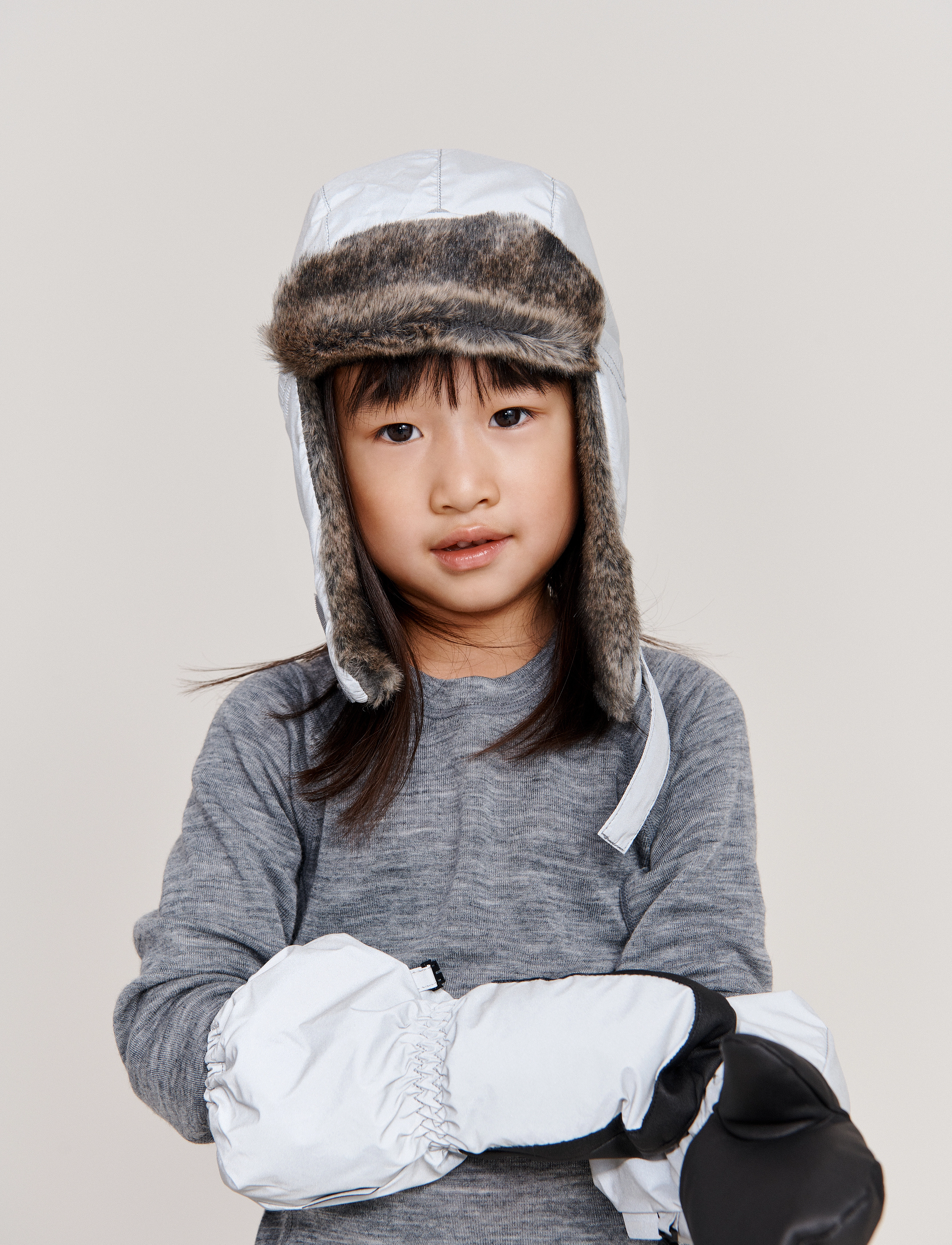 Reima - Kids' reflective mittens Vilkku - silver - 1