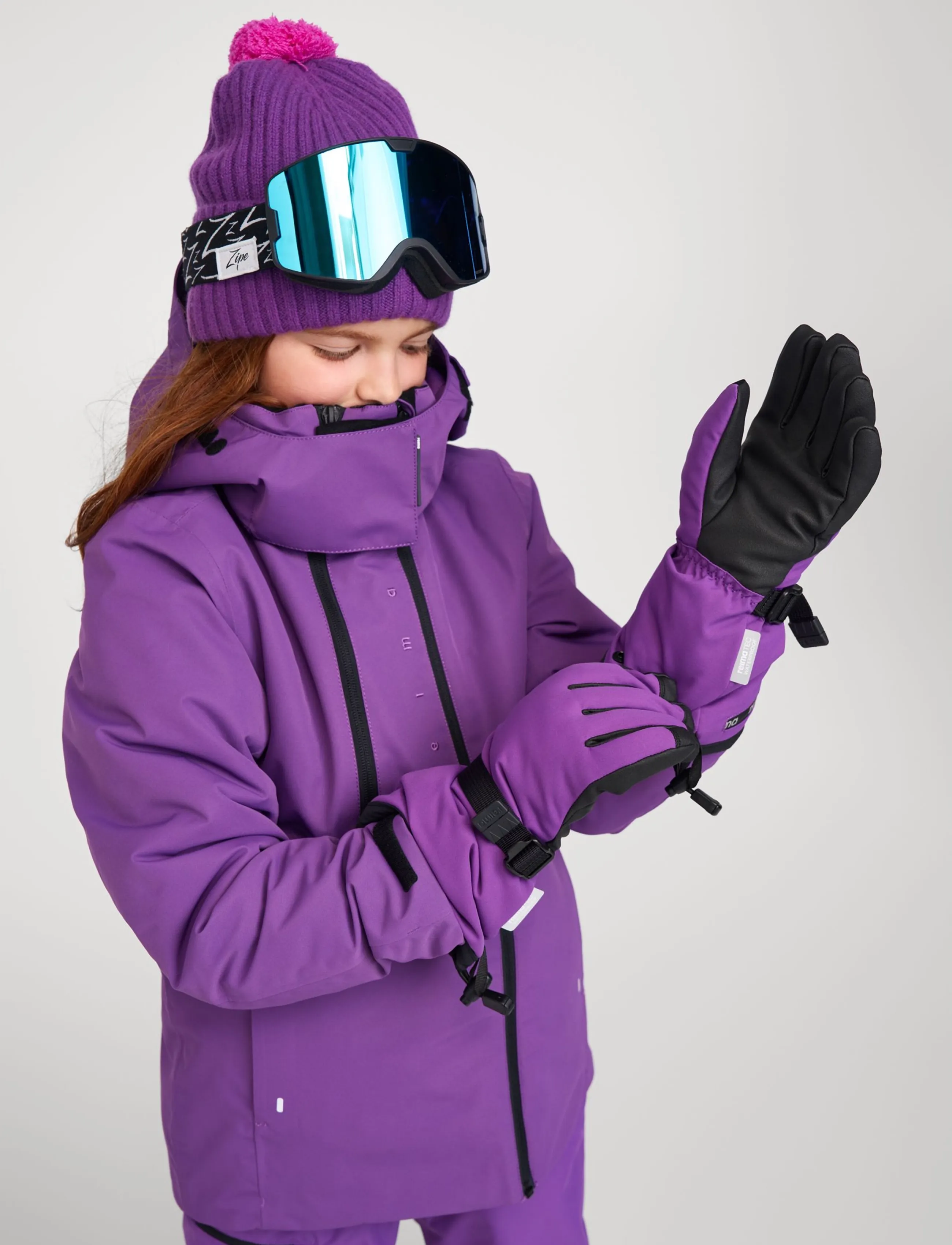 Reima tec Gloves, Skimba, 6, Gloves & Mittens, Lila - Kinder