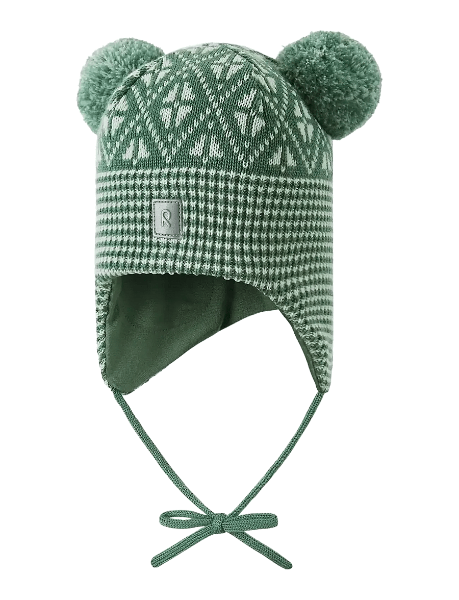 Reima - Beanie, Kuuru - megztos kepurės - green clay - 0