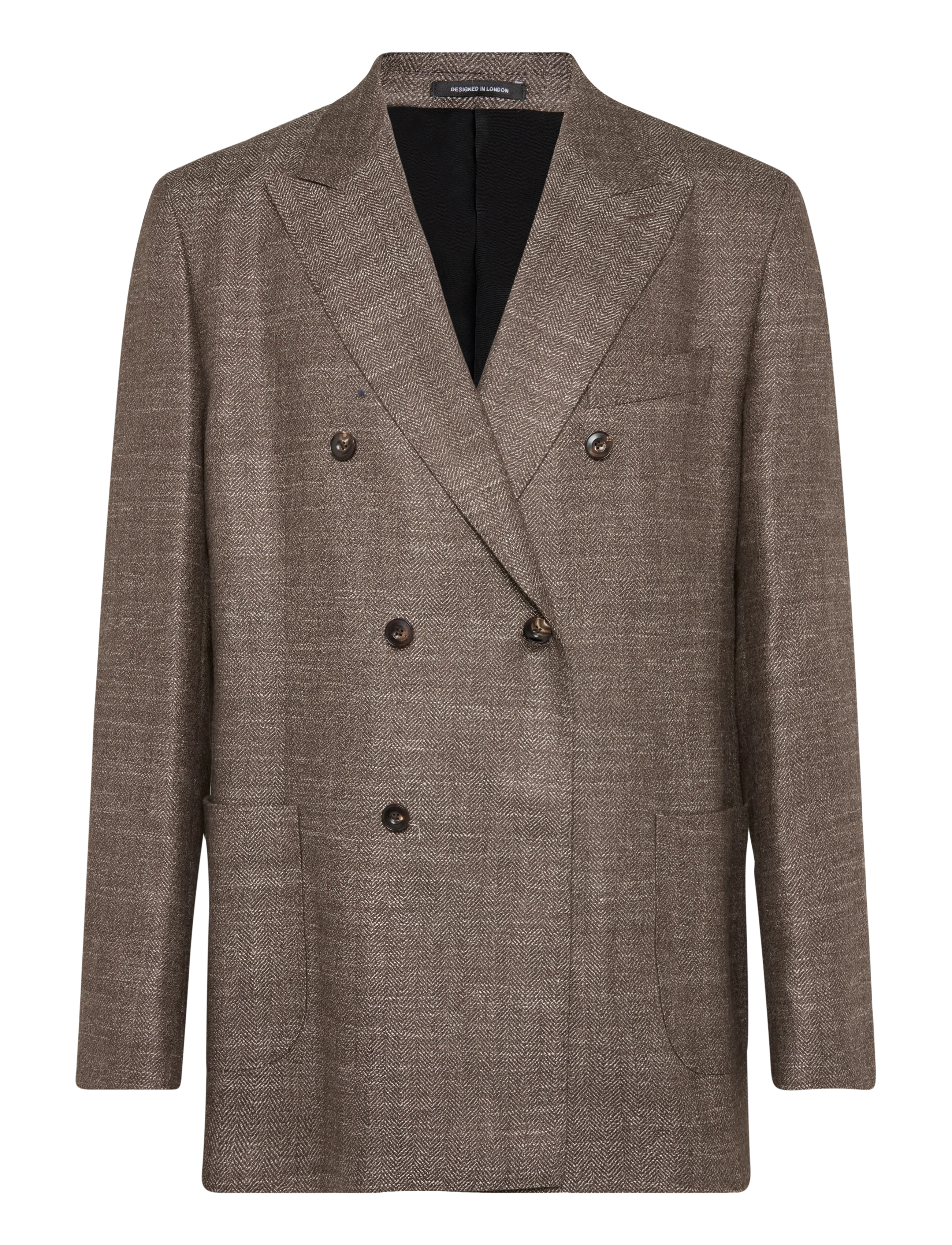Reiss VALLANCE DB PEAK HERRINGBONE BLAZER - Kleidung - BROWN / brown