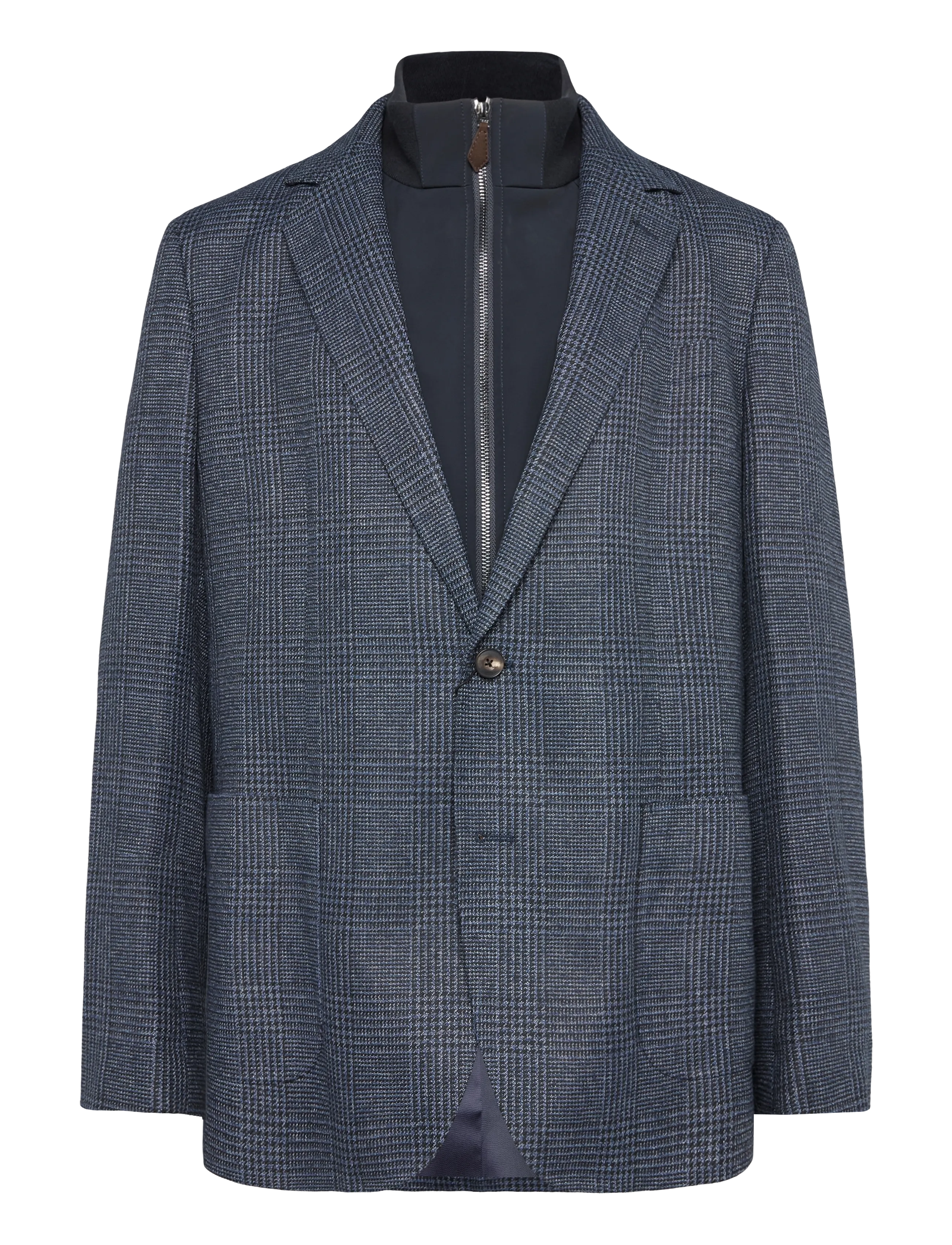 Kyle Sb 2B Notch Check Gilet Insert Blazer