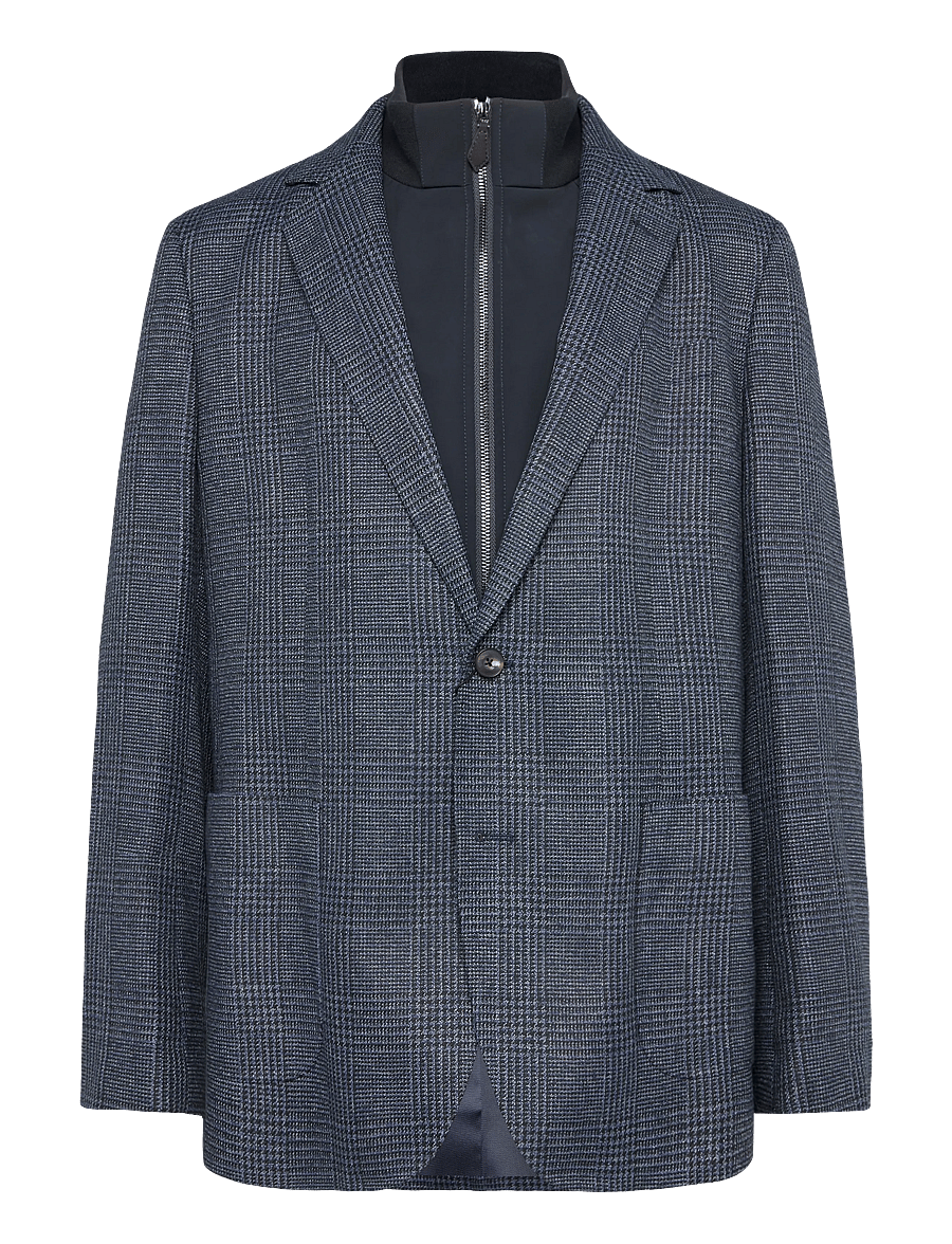 Reiss - KYLE SB 2B NOTCH CHECK GILET INSERT BLAZER - vienrindas žaketes - navy - 0